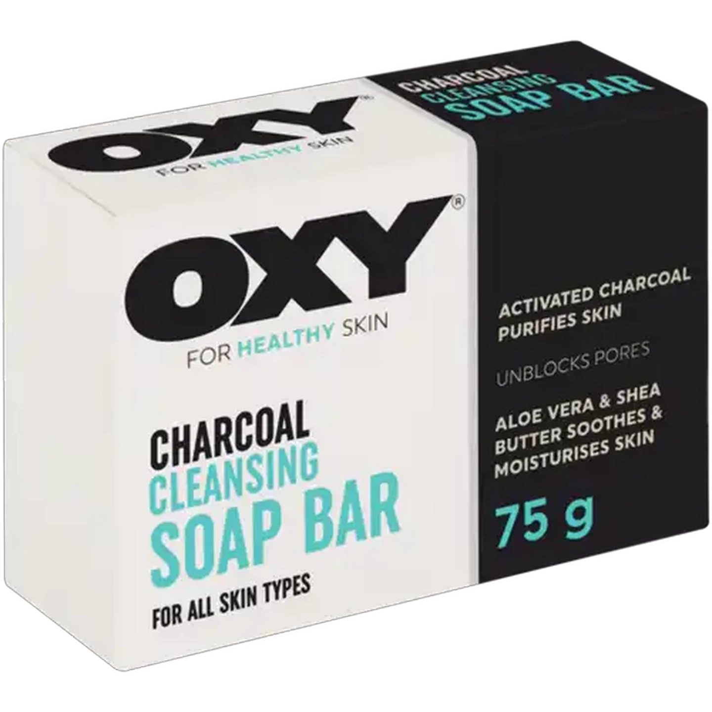 Image of OXY Charcoal Cleansing Facial Bar Soap 75g