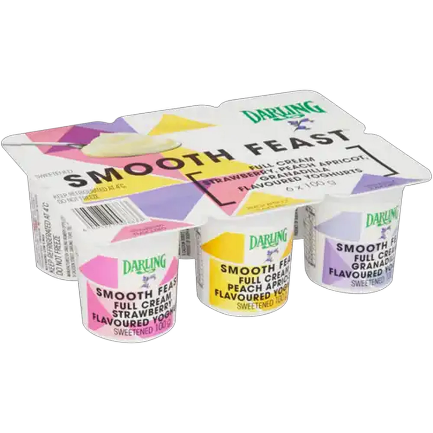 Image of Darling Smooth Feast Assorted Full Cream Yoghurt 6 x 100g