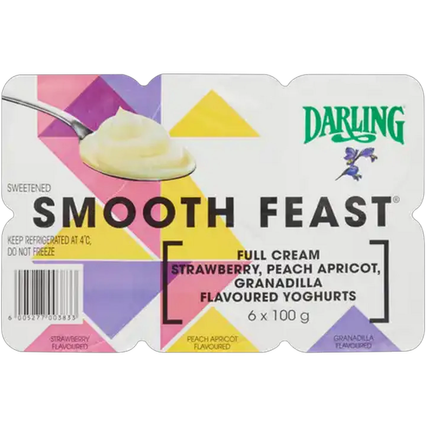 Image of Darling Smooth Feast Assorted Full Cream Yoghurt 6 x 100g