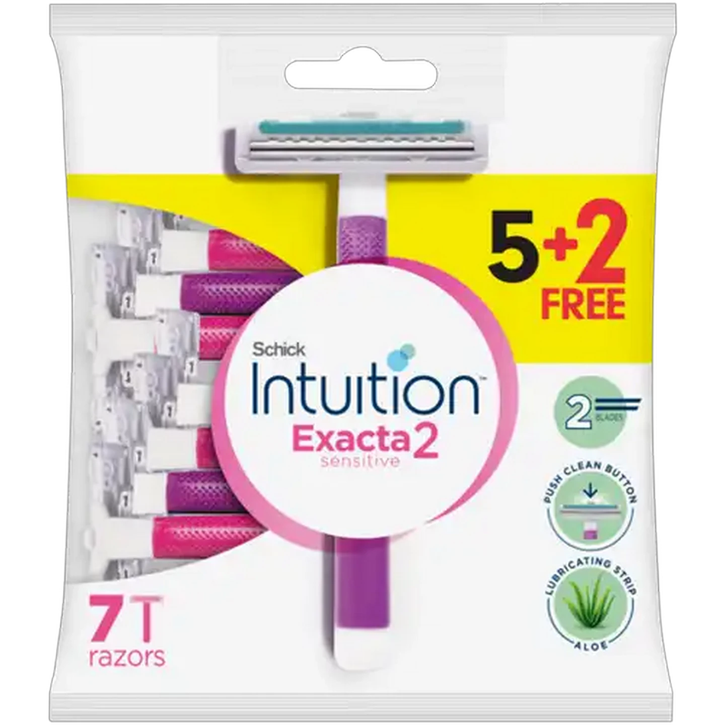 Image of Schick Exacta 2 Sensitive Disposable Razors 7 Pack