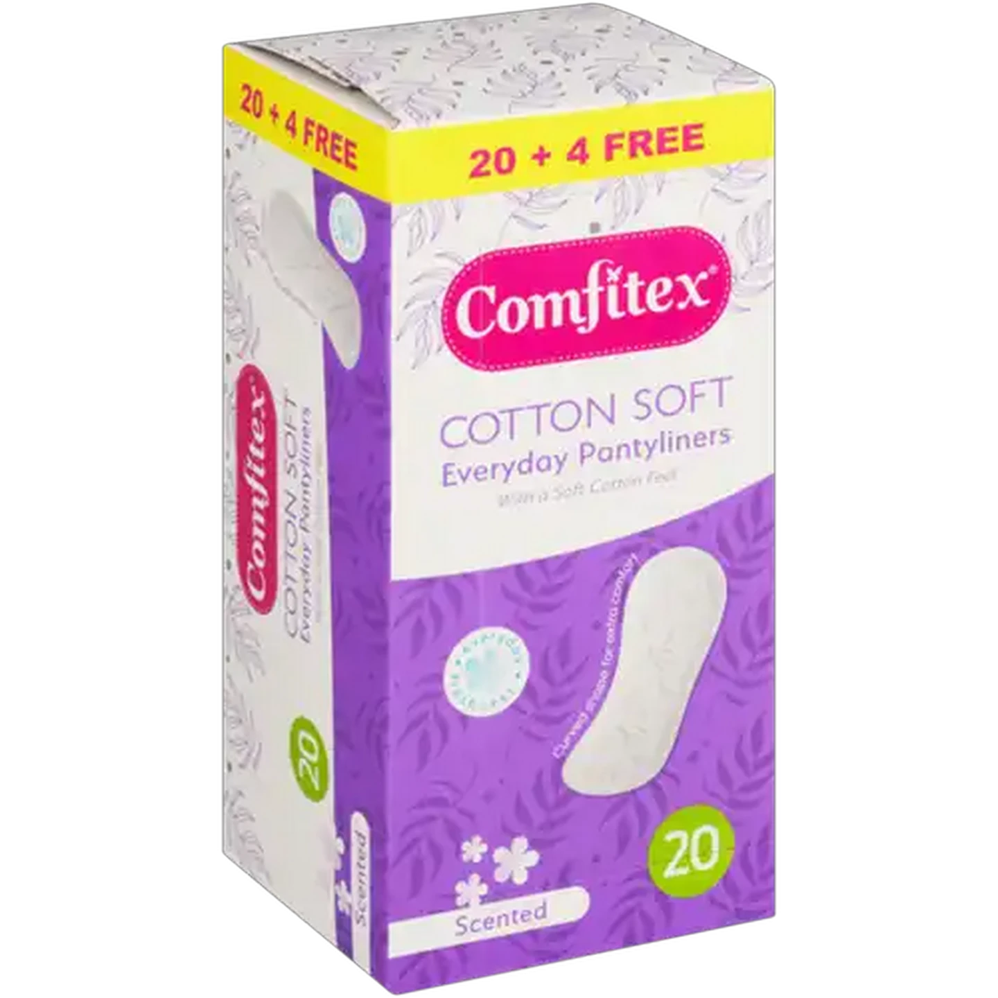 Image of Comfitex Cotton Soft Scented Everyday Pantyliners 24 Pack