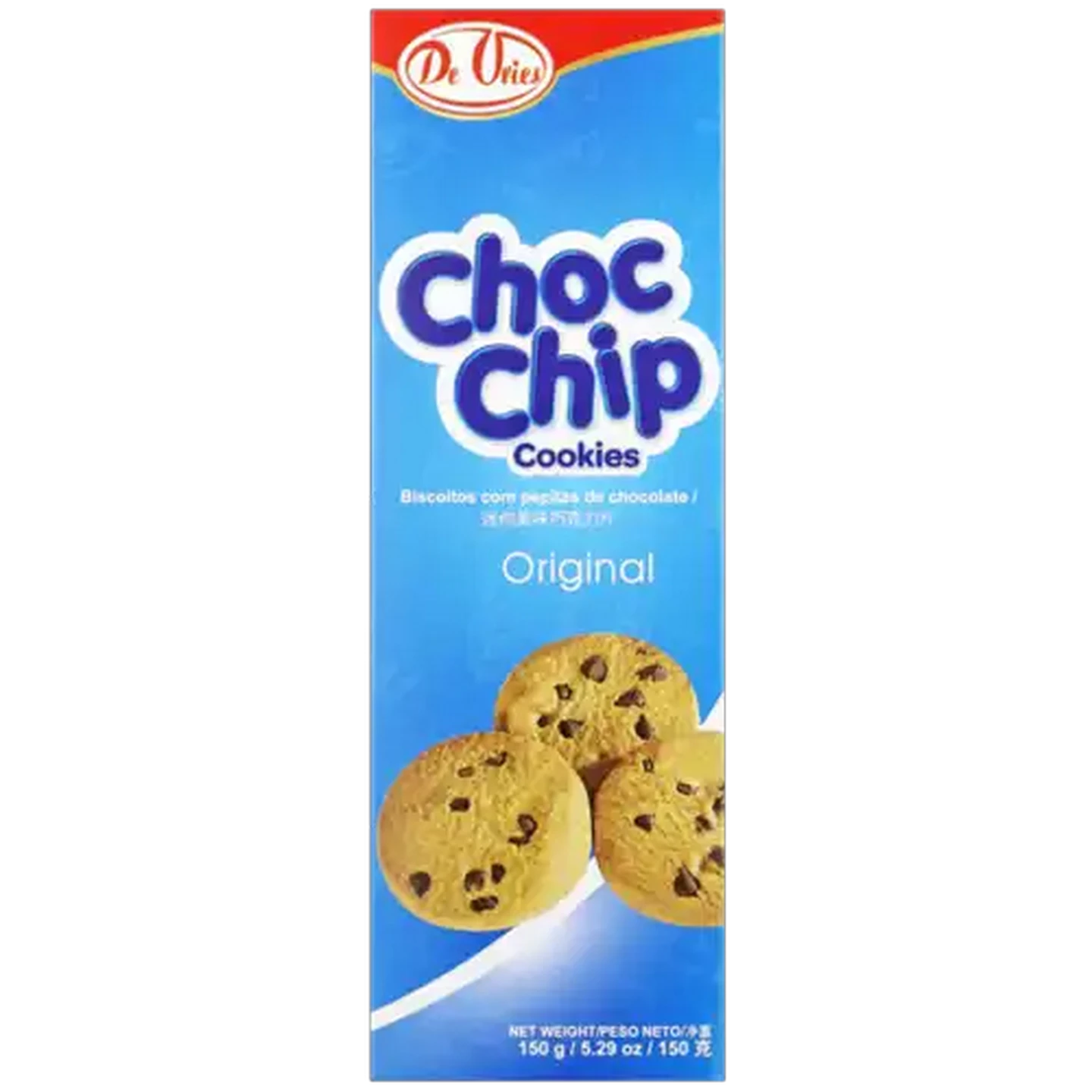 Image of De Vries Original Choc Chip Cookies 150g