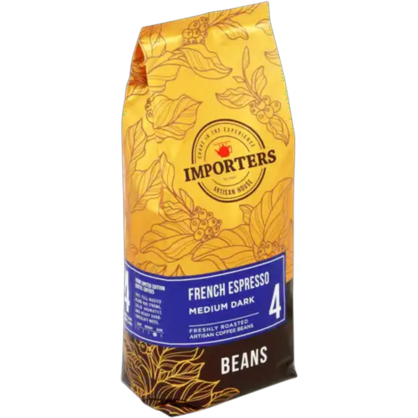 Image of Importers French Espresso 4 Strength Medium Dark Coffee Beans 1kg