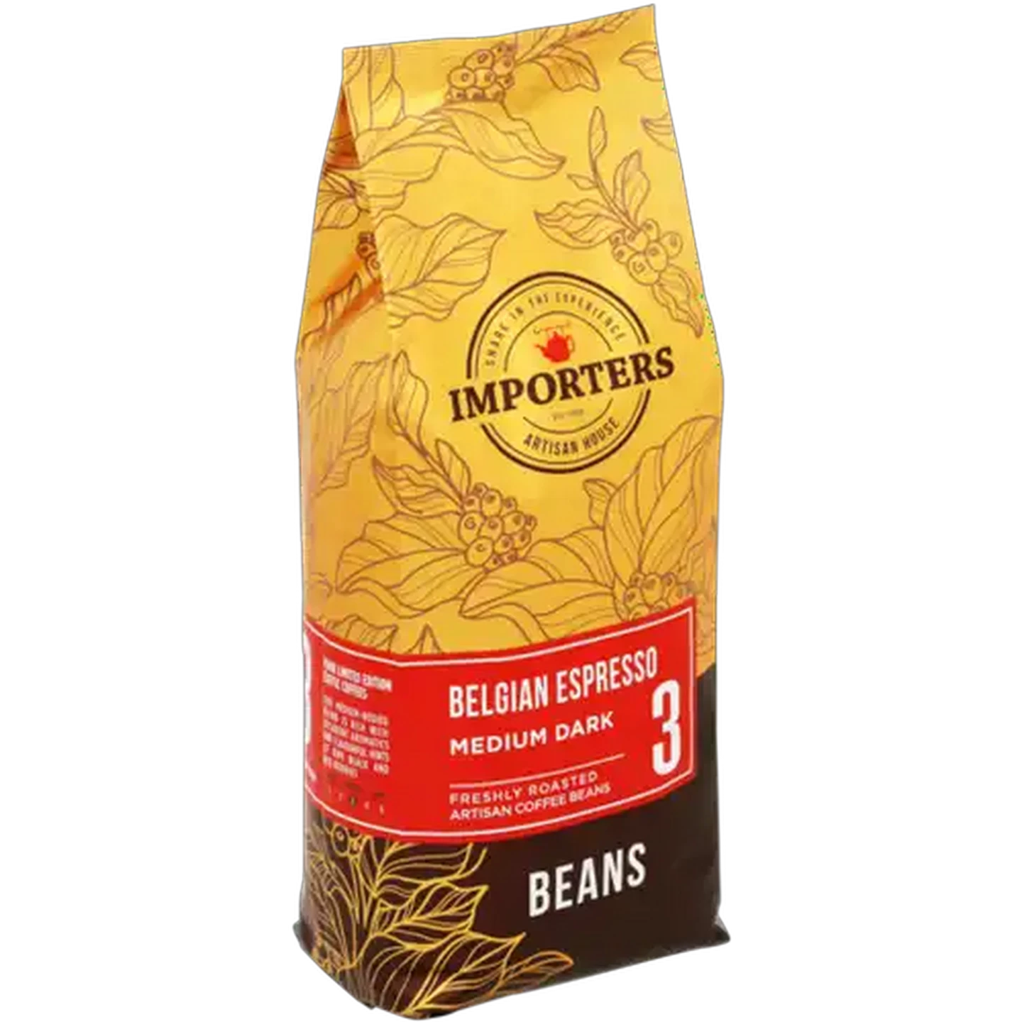 Image of Importers Belgian Espresso 3 Strength Medium Dark Coffee Beans 1kg