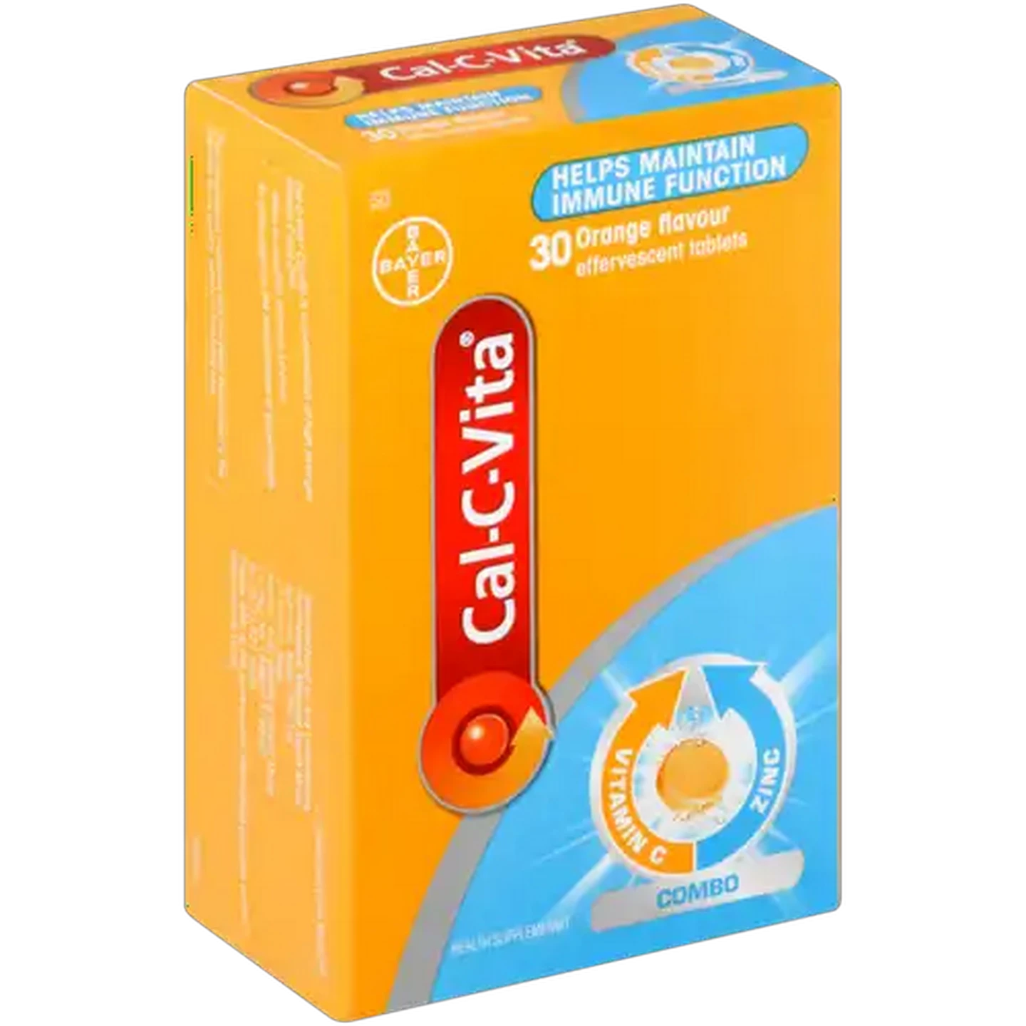 Image of Cal-C-Vita Combo Orange Flavour Immune Function Effervescent Tablets 30 Pack