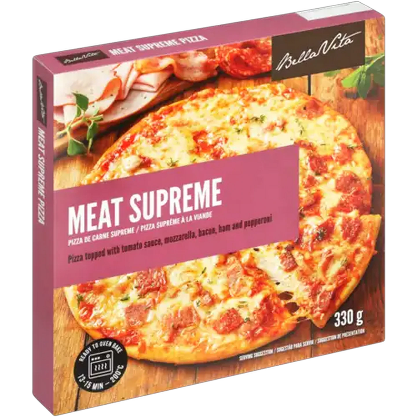 Image of Bella Vita Frozen Meat Supreme Pizza 330g