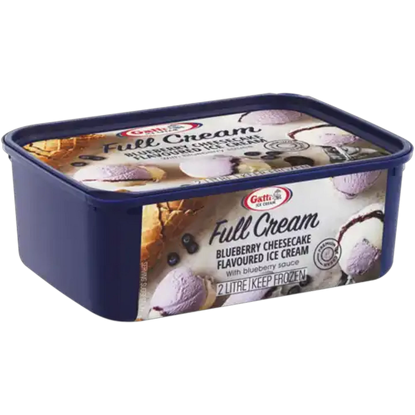 Image of Gatti Ice Cream Blueberry Cheesecake Full Cream Ice Cream 2L