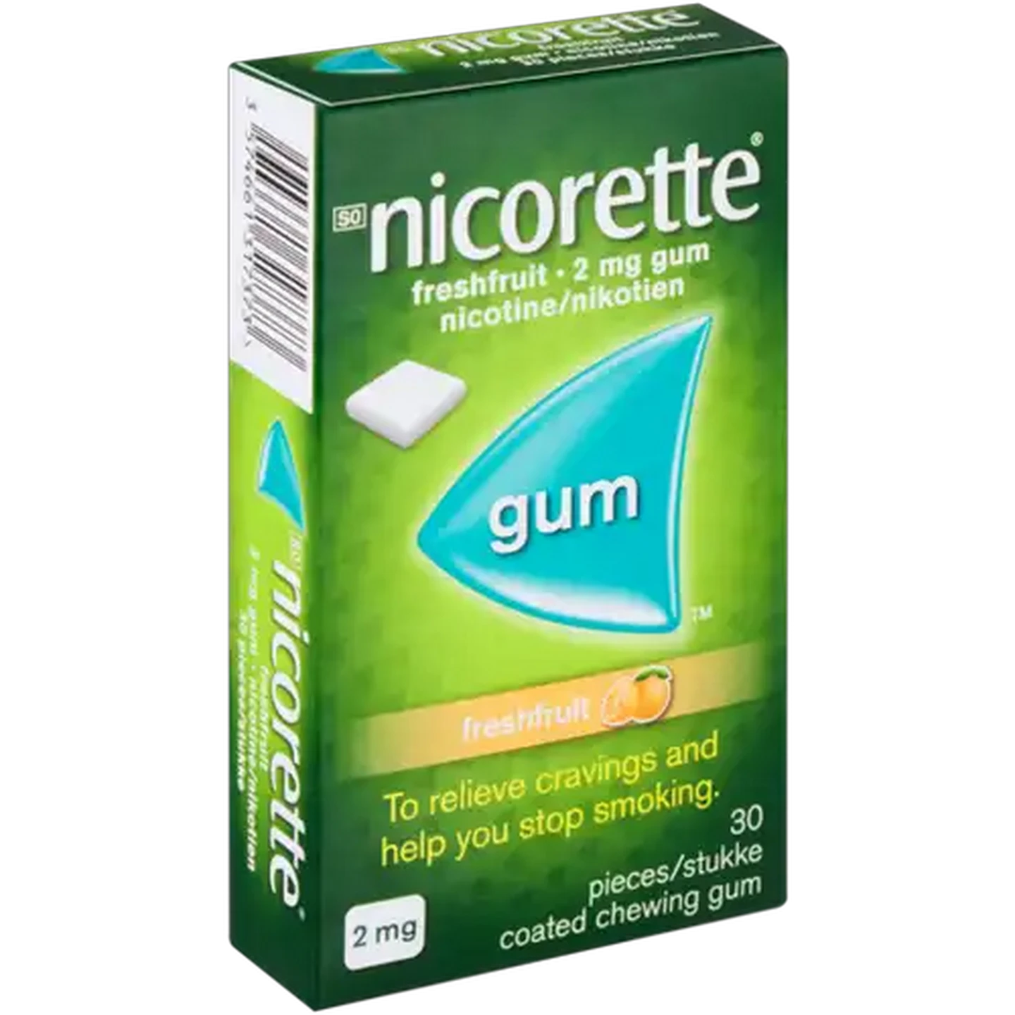 Image of Nicorette Freshfruit 2mg Nicotine Gum 30 Pack