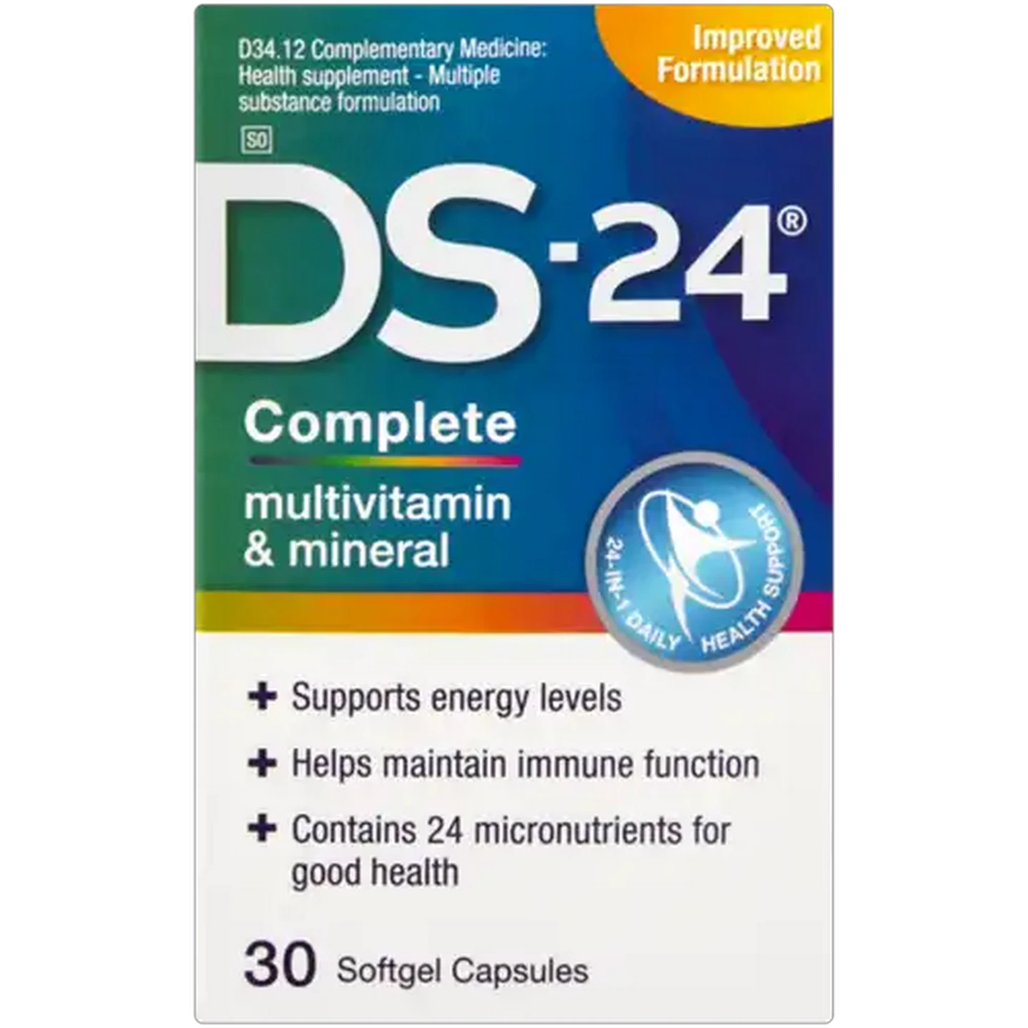 Image of DS-24 Complete Multivitamin & Mineral Softgel Capsules 30 Pack