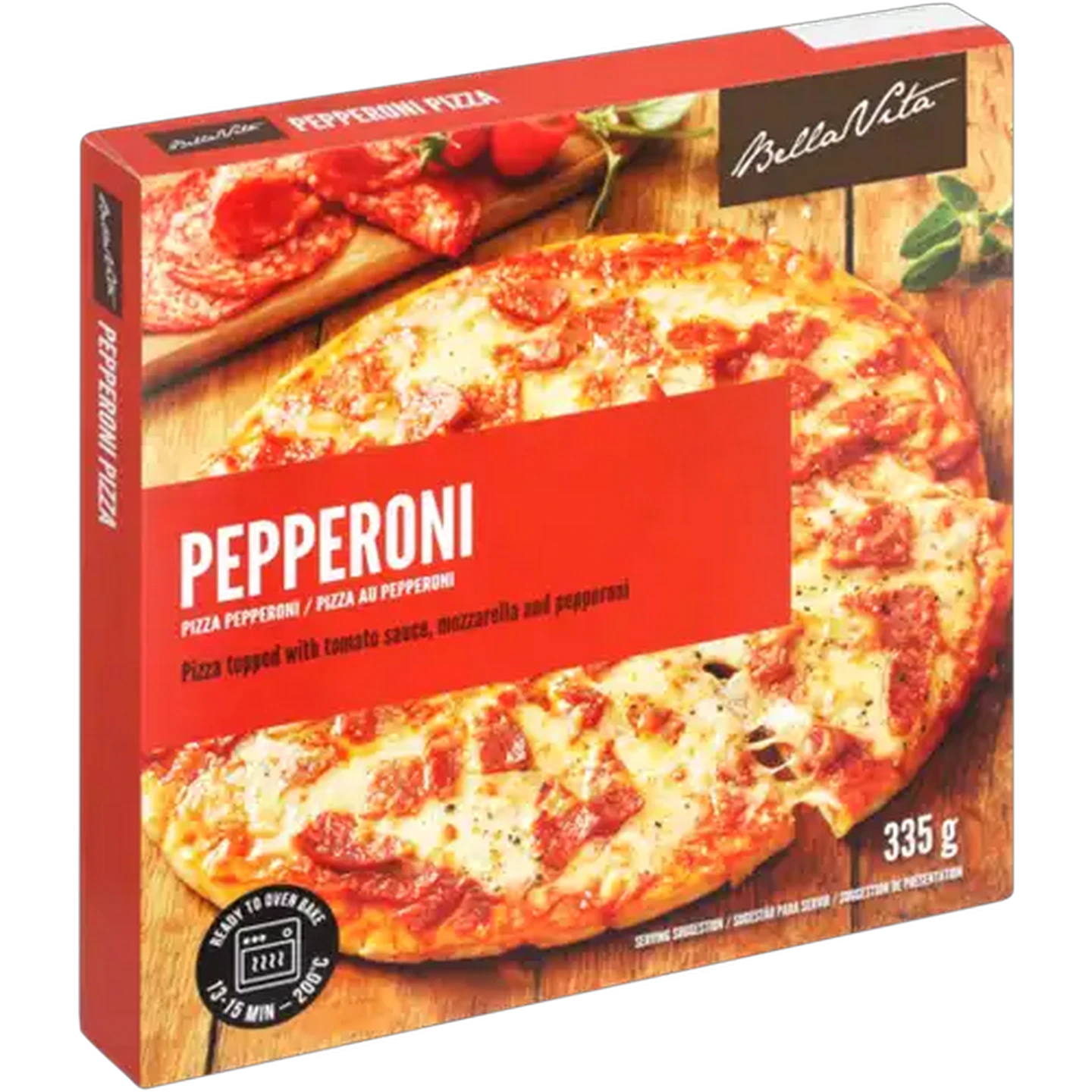 Image of Bella Vita Frozen Pepperoni Pizza 335g