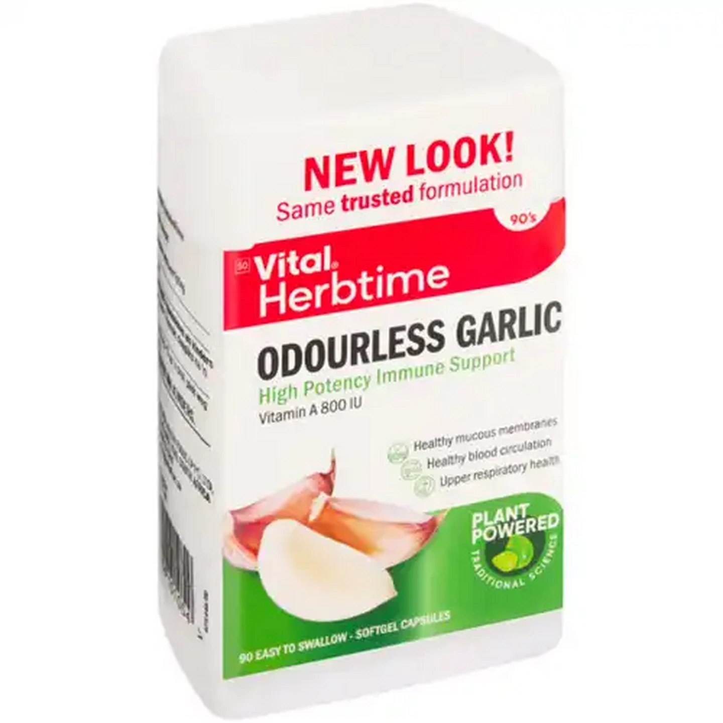 Image of Vital Herbtime Odourless Garlic Immune Support Softgel Capsules 90 Pack