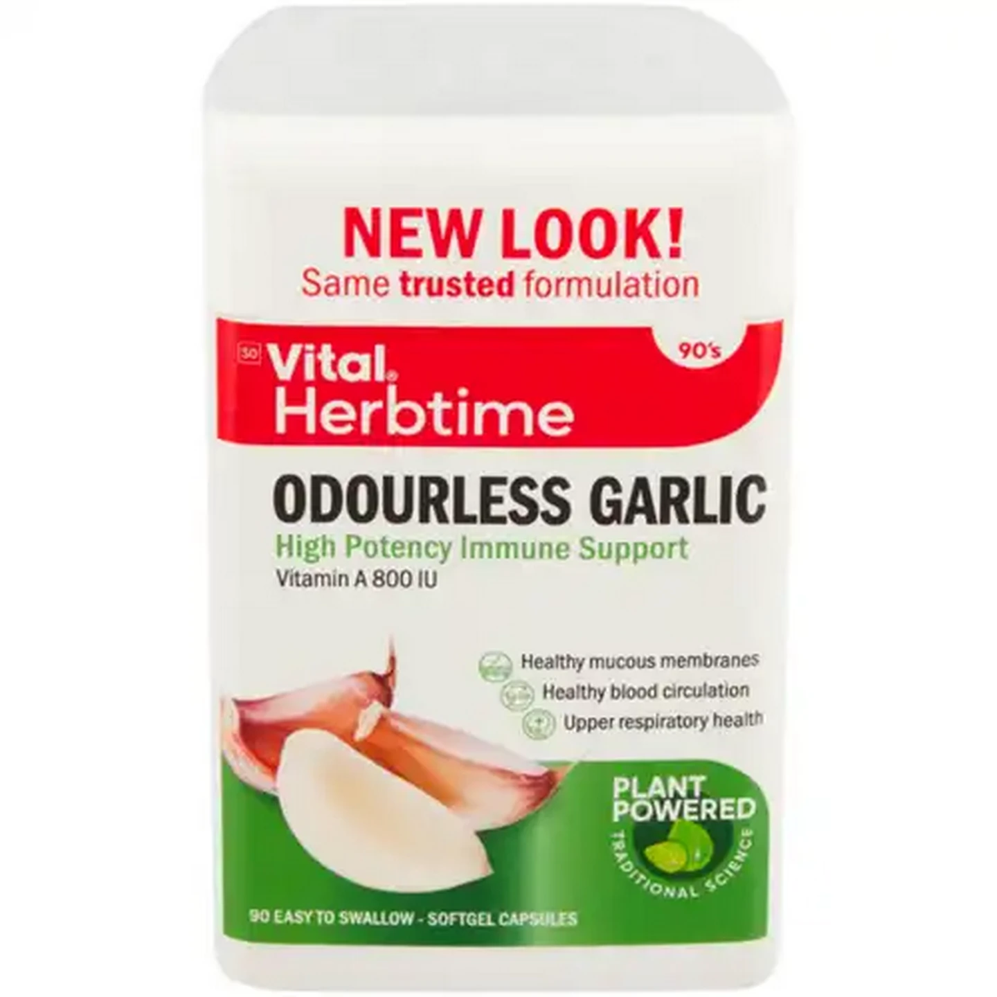 Image of Vital Herbtime Odourless Garlic Immune Support Softgel Capsules 90 Pack