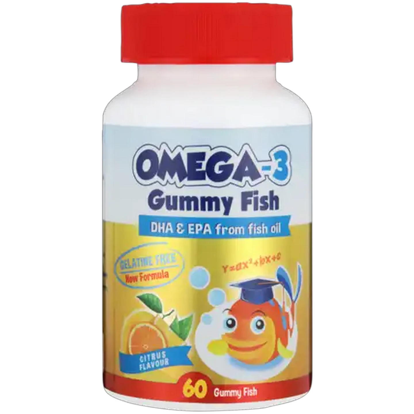 Image of Wellvita Citrus Flavour Omega-3 Gummy Fish 60-Pack