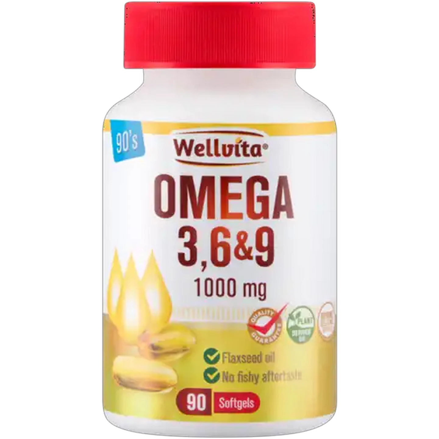 Image of Wellvita 1000mg 3, 6 & 9 Omega Softgels 90-Pack