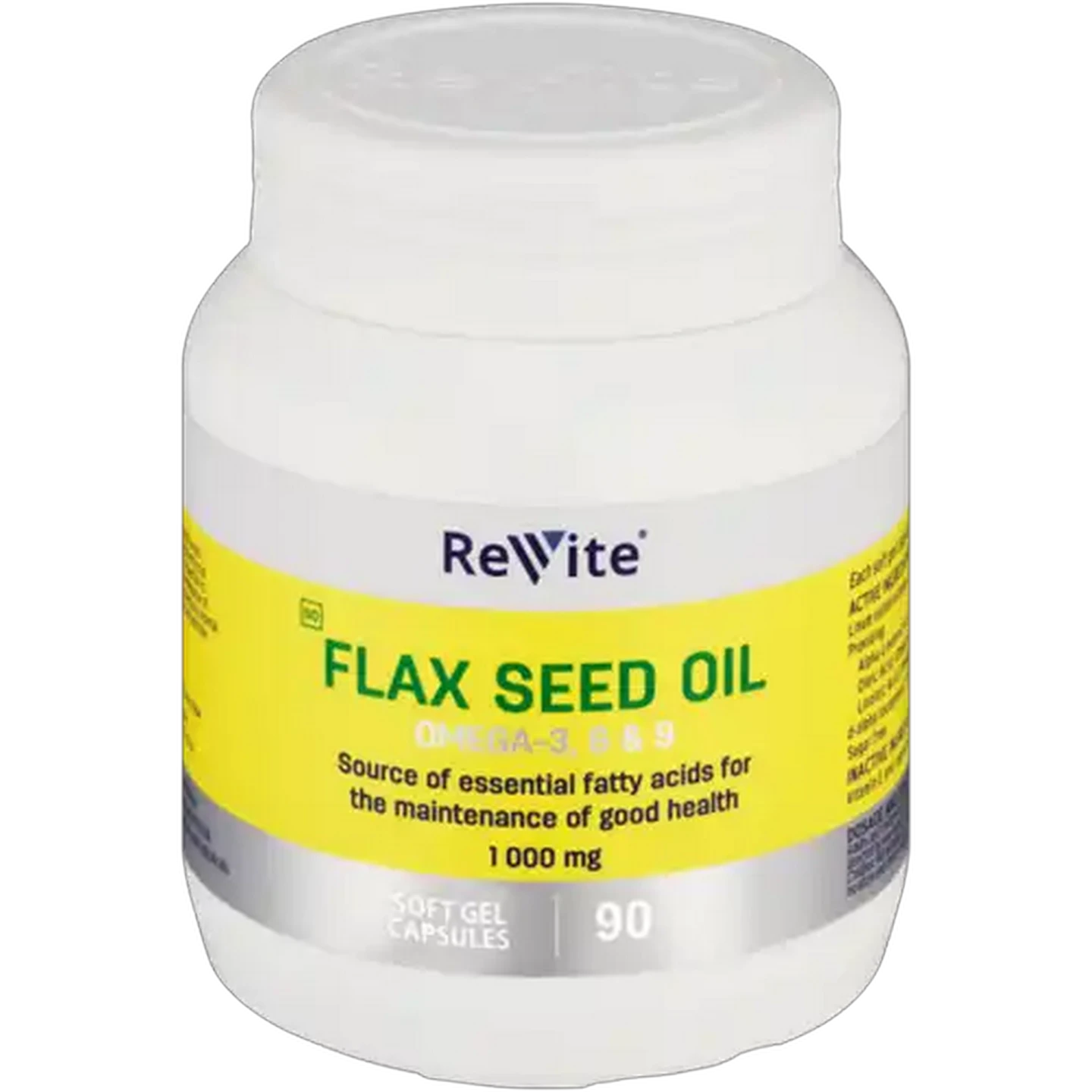 Image of Revite 1000mg Flax Seed Oil Softgel Capsules 90 Pack