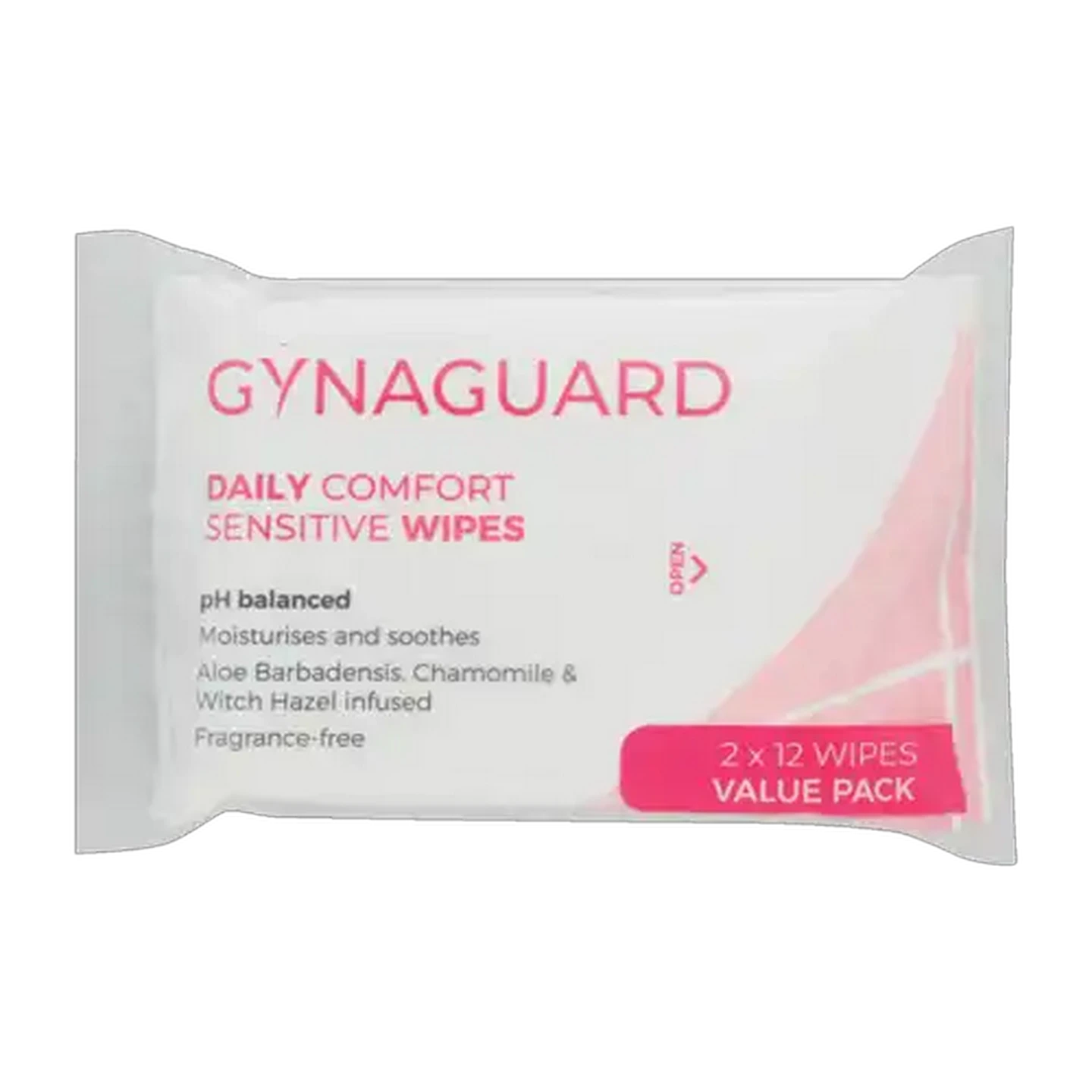 Image of GynaGuard Daily Comfort Sensitive Wipes 2 x 12 Pack
