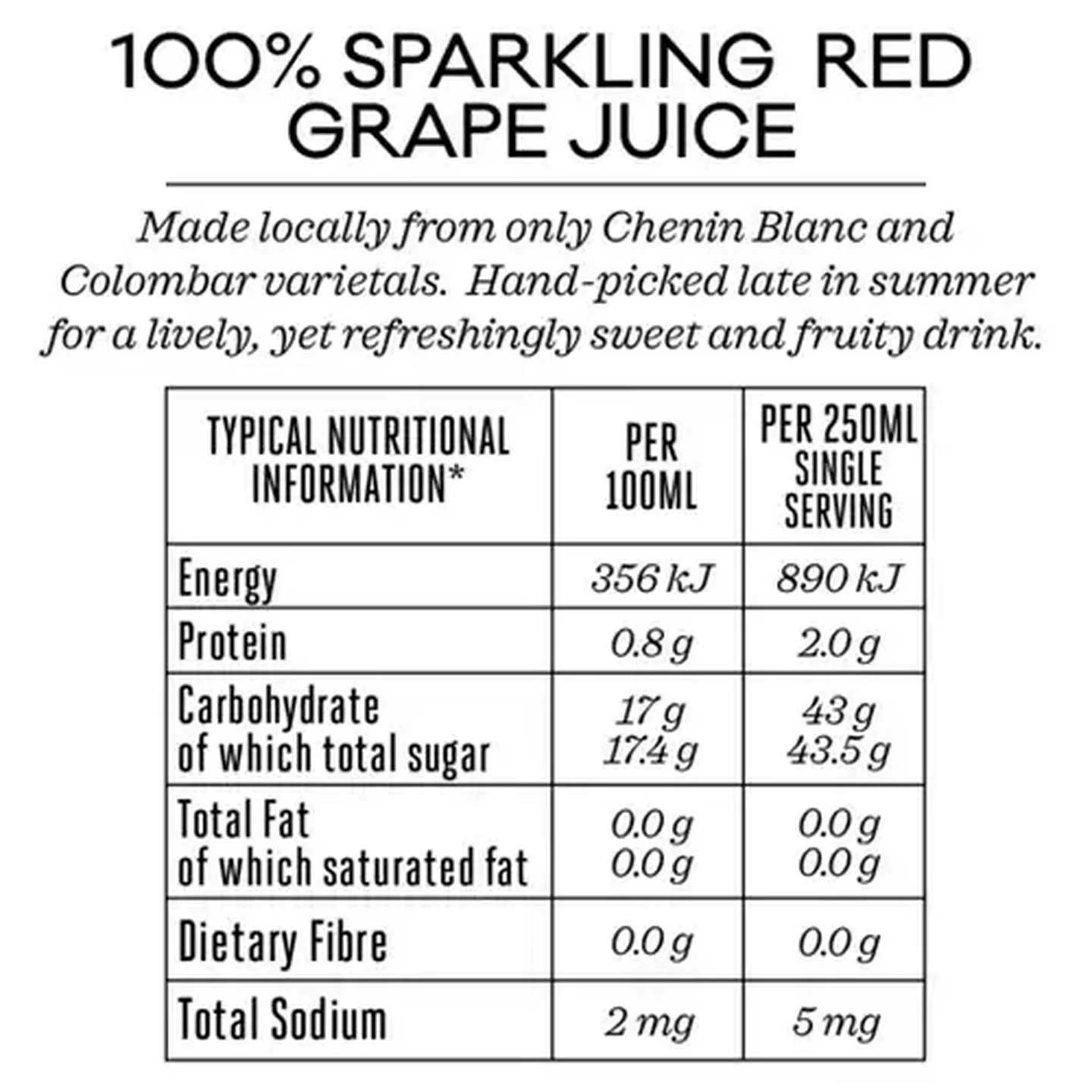 Image of Forage And Feast Sparkling 100% Red Grape Juice 750ml