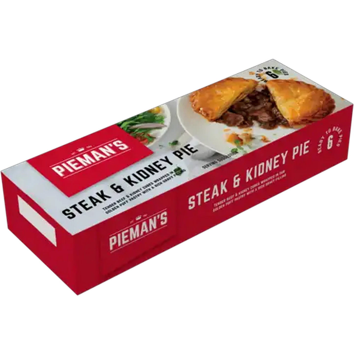 Image of PIEMAN’S Frozen Steak & Kidney Pie 6 Pack
