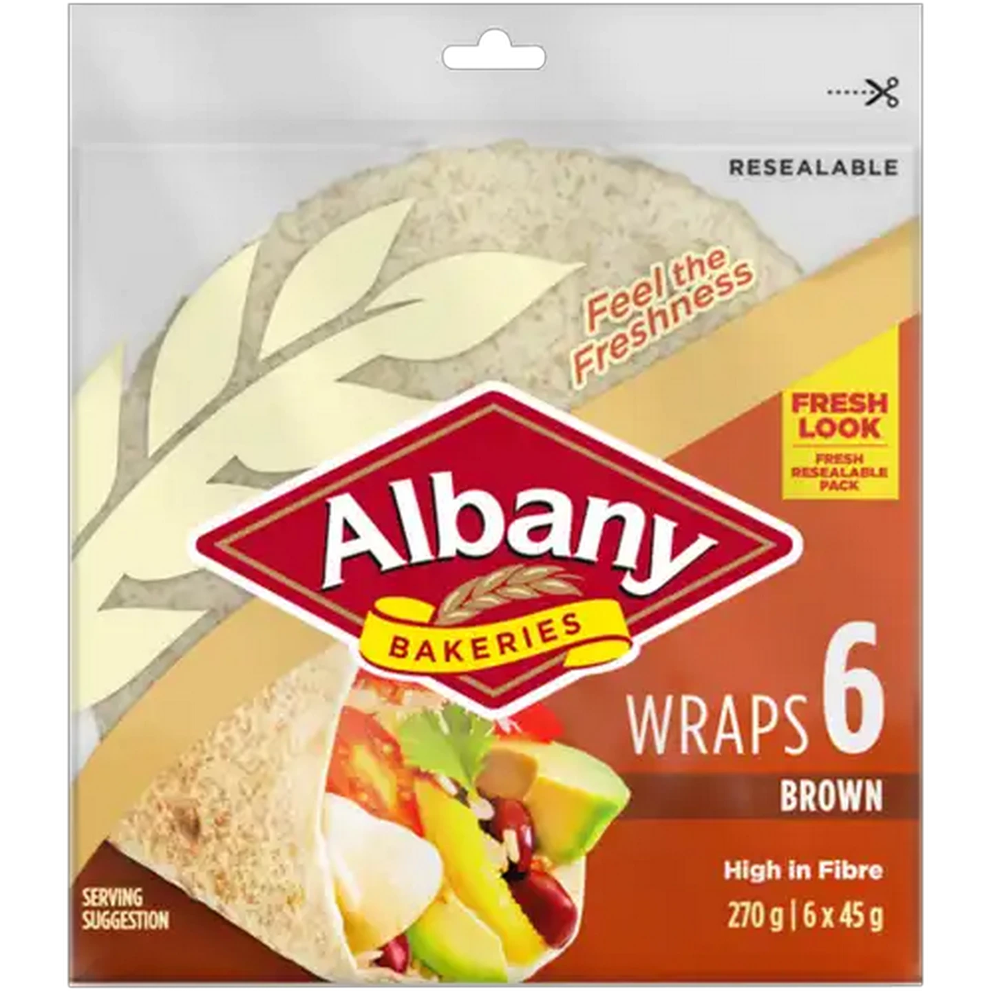 Image of Albany Brown Wraps 6-Pack