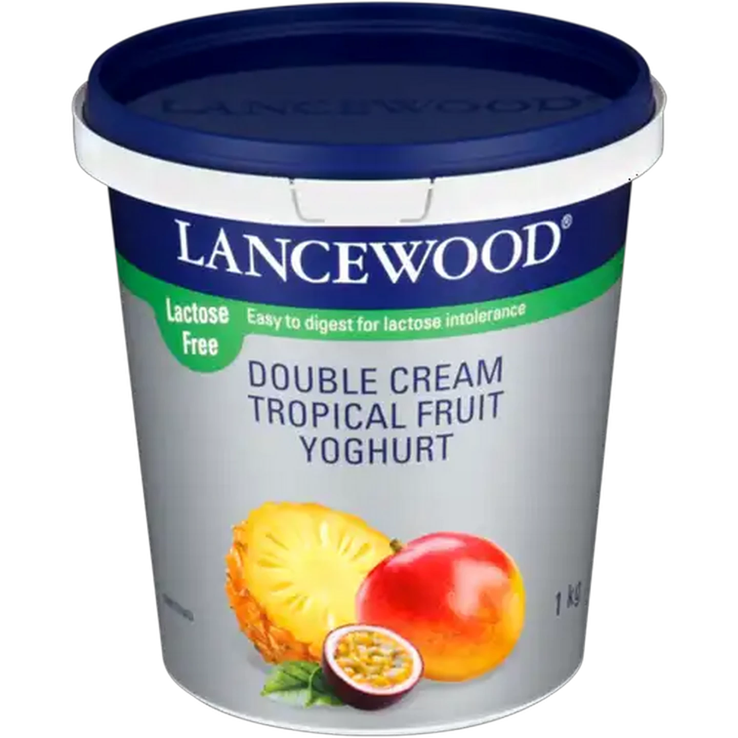 Image of LANCEWOOD Tropical Fruit Lactose Free Double Cream Yoghurt 1kg