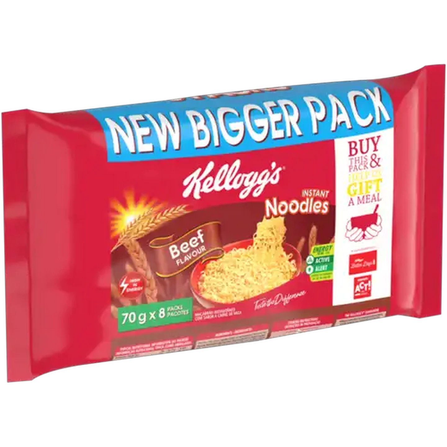 Image of Kellogg's Beef Flavoured Instant Noodles 8 x 70g