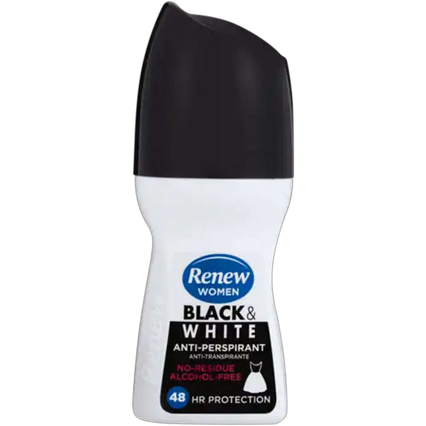Image of Renew Women Black & White Alcohol-Free Anti-Perspirant Roll-On 50ml