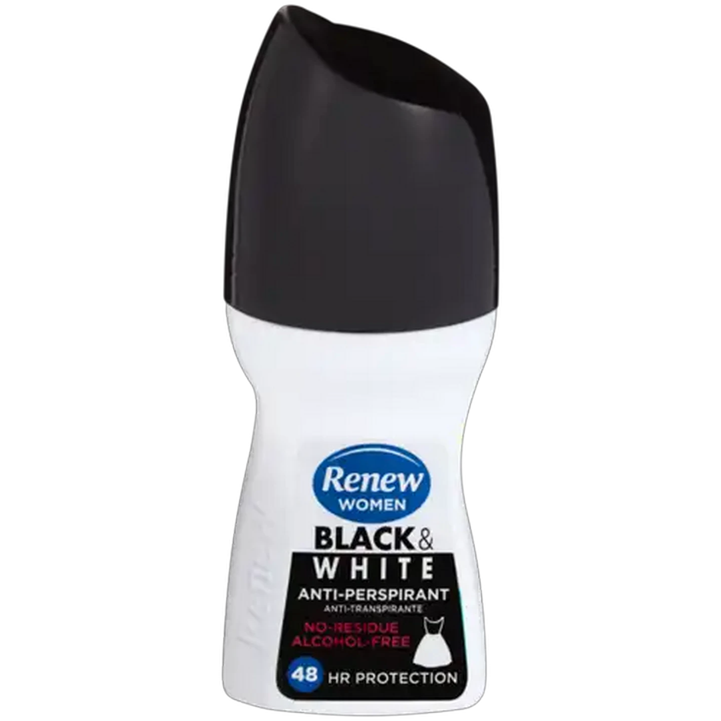 Image of Renew Women Black & White Alcohol-Free Anti-Perspirant Roll-On 50ml