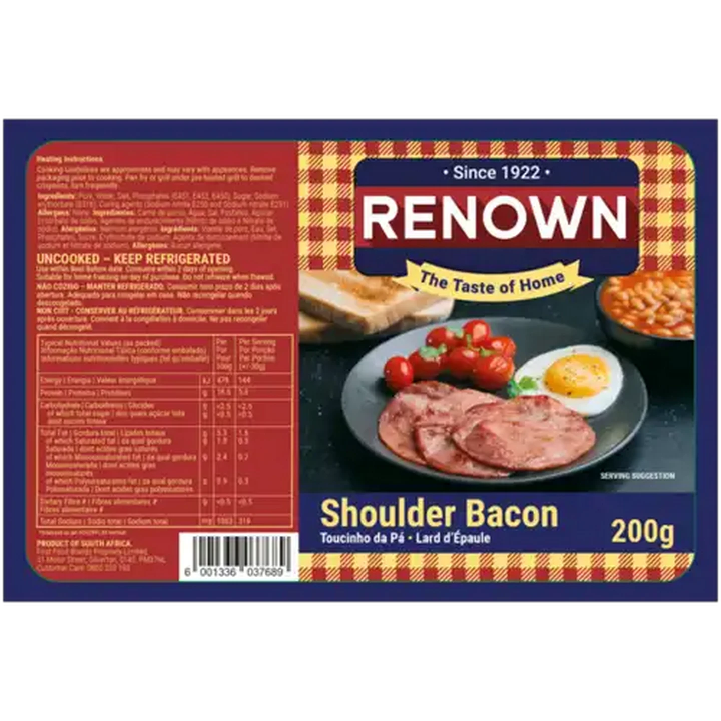 Image of Renown Shoulder Bacon 200g
