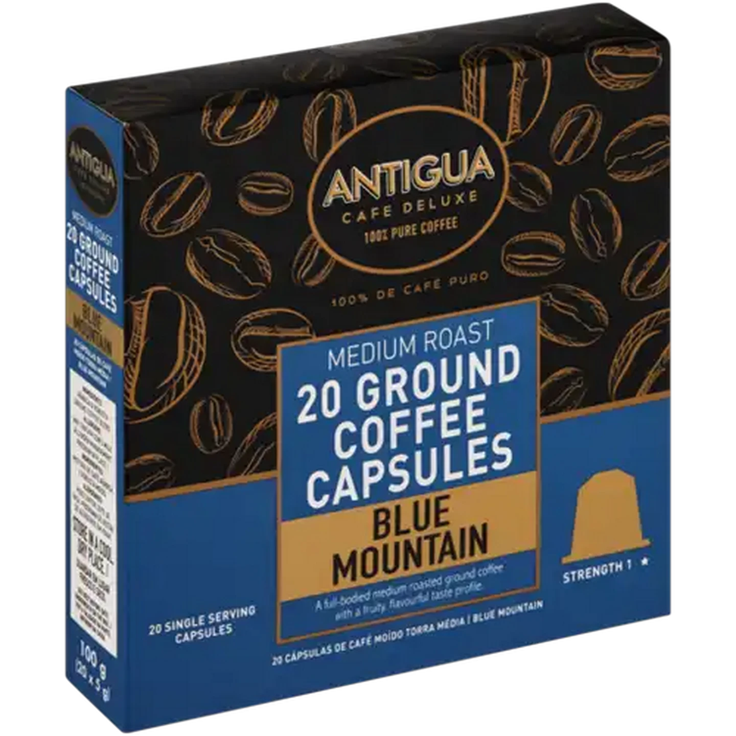 Image of Antigua Blue Mountain Ground Coffee Capsules 20 Pack