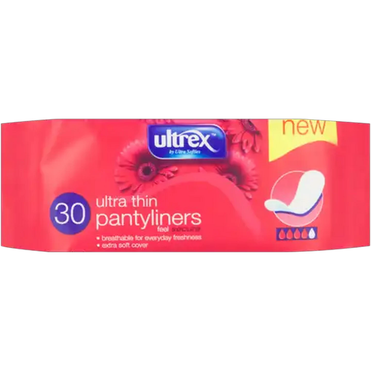 Image of Ultrex Ultra Thin Pantyliners 30 Pack