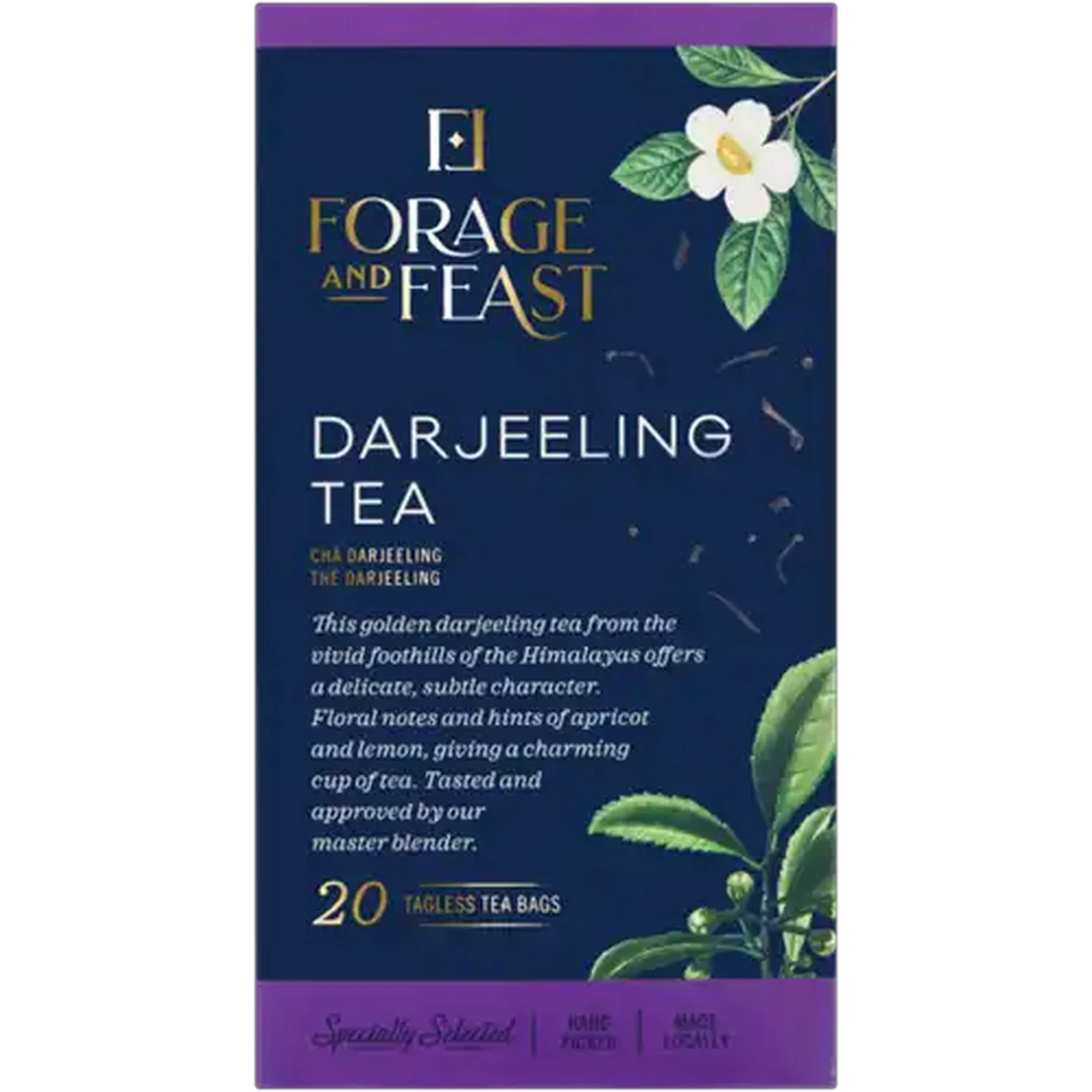 Image of Forage And Feast Darjeeling Tagless Teabags 20 Pack