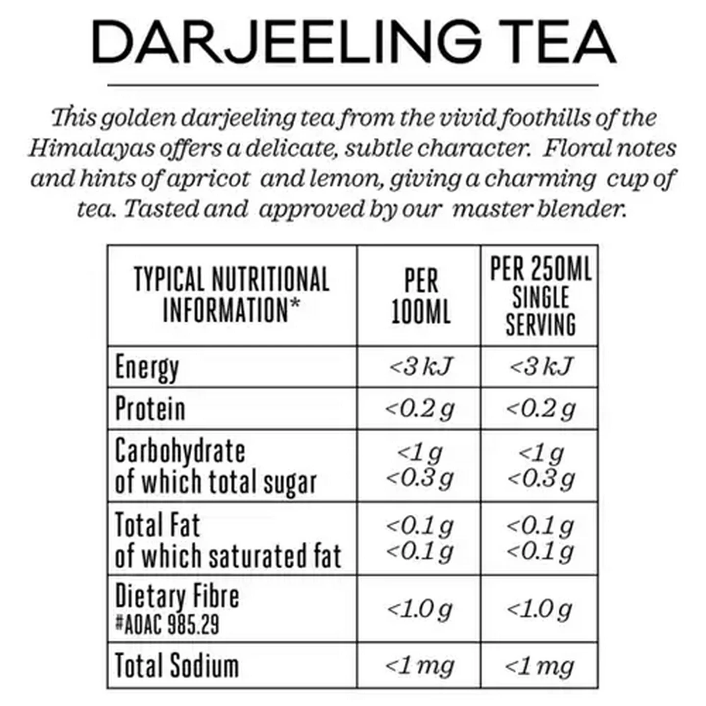Image of Forage And Feast Darjeeling Tagless Teabags 20 Pack