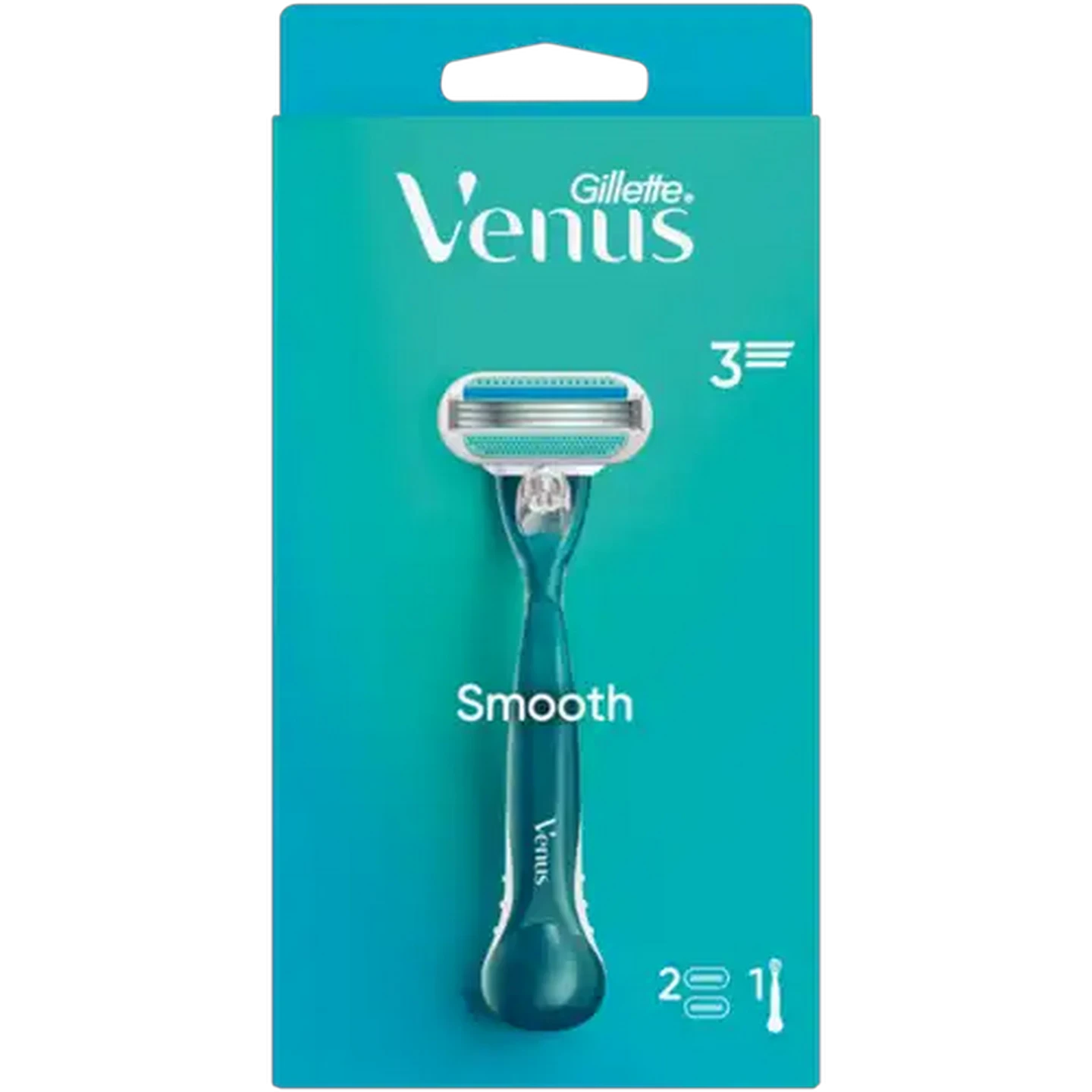 Image of Gillette Venus Blue Smooth Razor with Cartridges