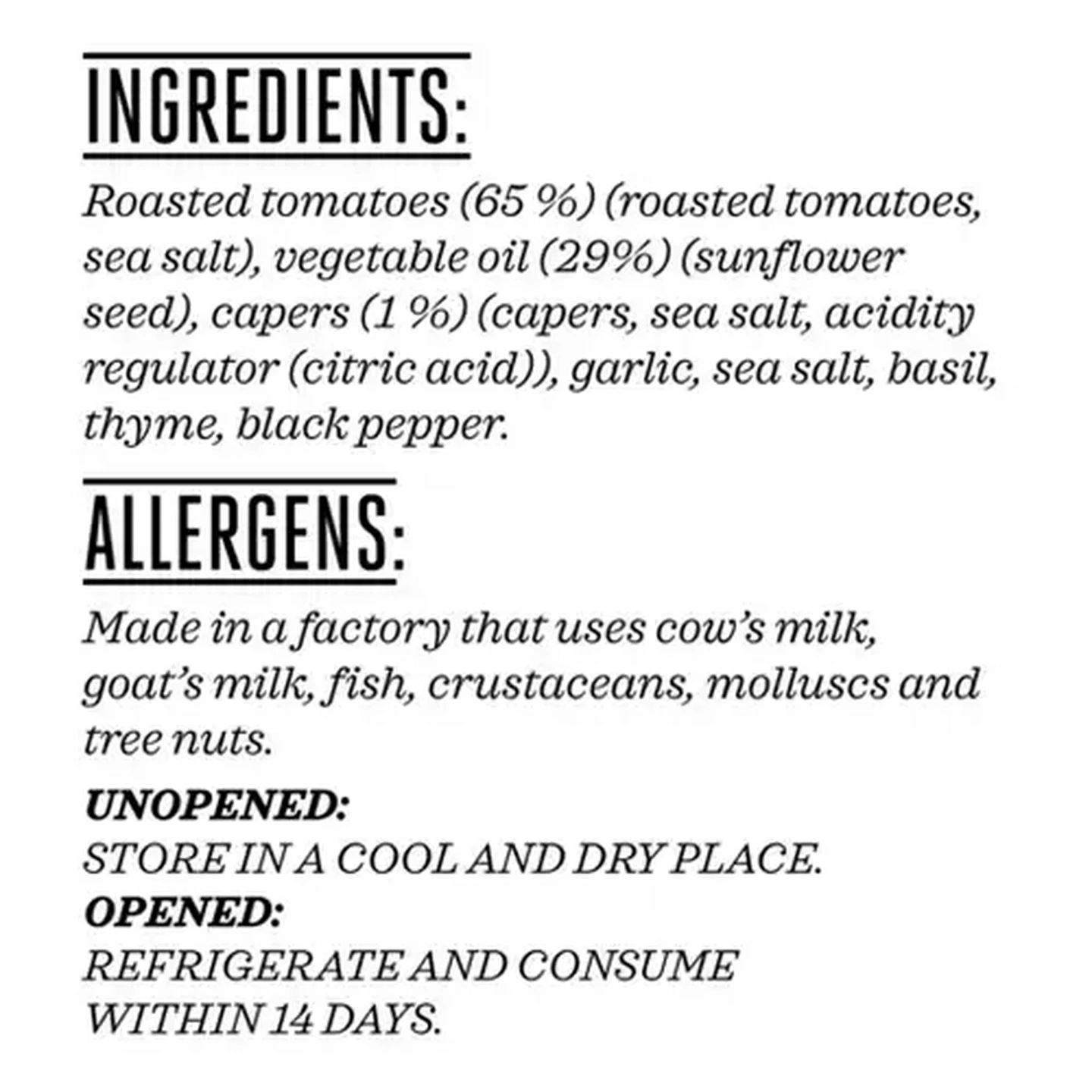 Image of Forage And Feast Roasted Tomatoes with Capers 190g