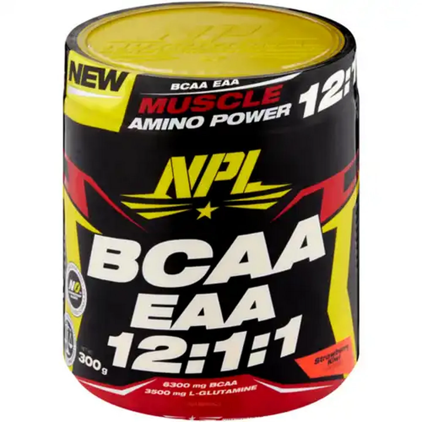 Image of NPL Strawberry Kiwi Flavoured BCAA Muscle Amino Powder 300g