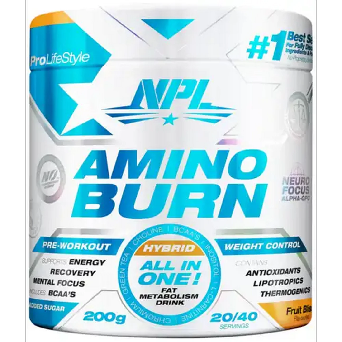 Image of NPL Fruit Bliss Flavoured Amino Burn Hybrid 200g
