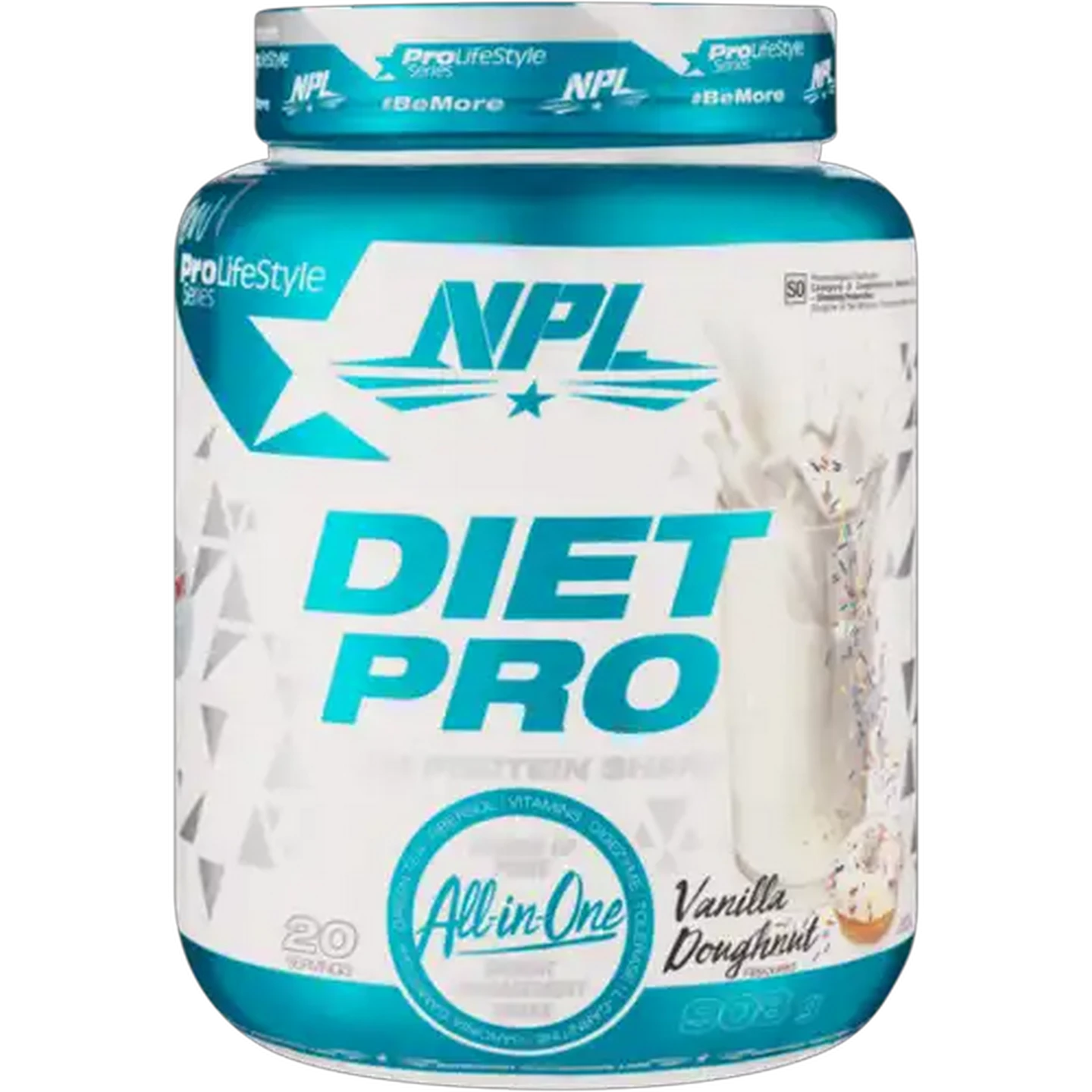 Image of NPL Diet Pro Vanilla Doughnut Flavoured High Protein Shake 908g