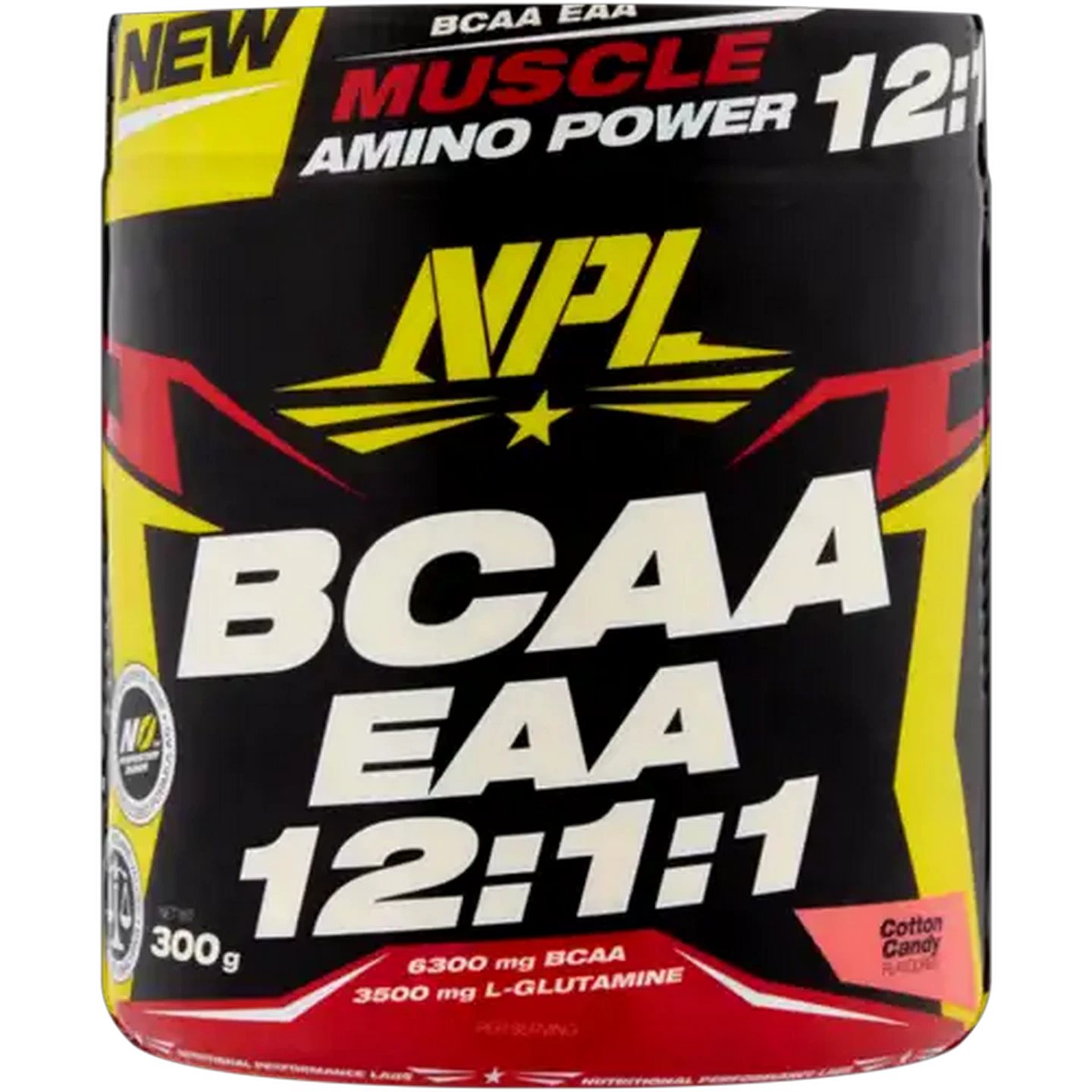 Image of NPL Cotton Candy Flavoured BCAA EAA 12:1:1 Muscle Amino Powder 300g