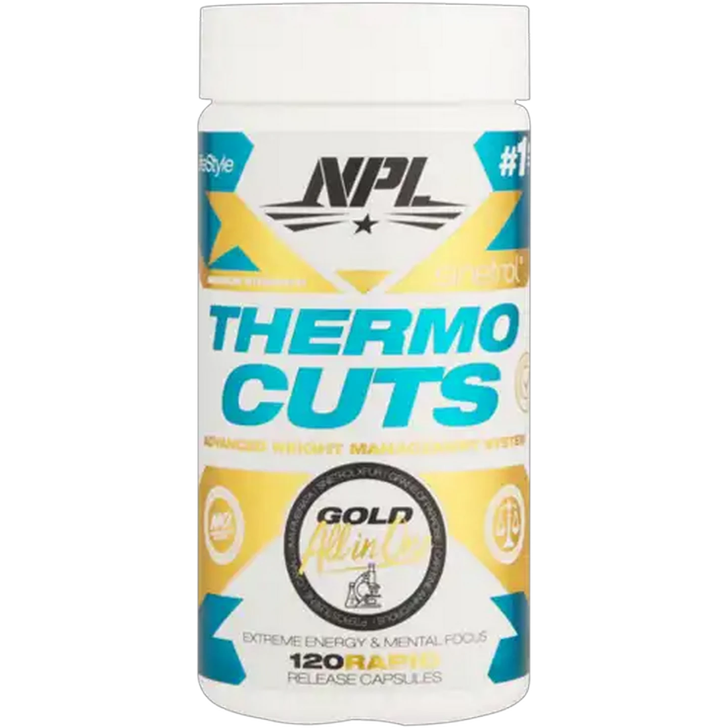Image of NPL Thermo Cuts Gold All Advanced Weight Management System Capsules 120 Pack