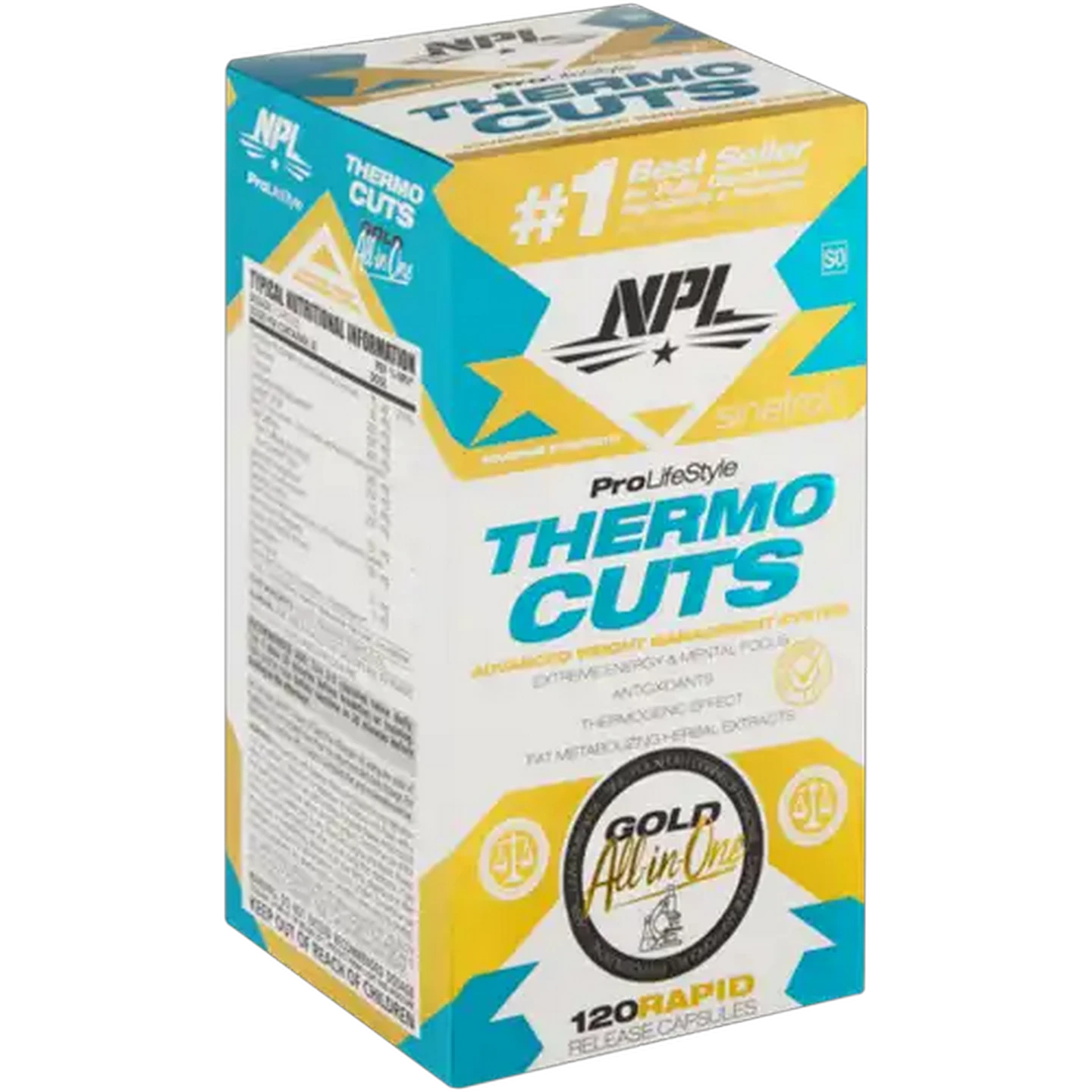 Image of NPL Thermo Cuts Gold All Advanced Weight Management System Capsules 120 Pack