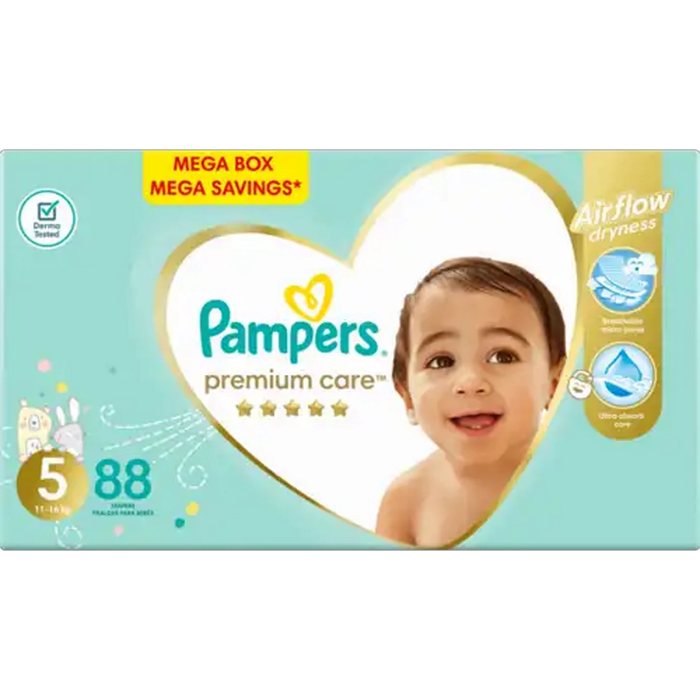 Image of Pampers Premium Care Size 5 11-16kg Diapers 88 Pack
