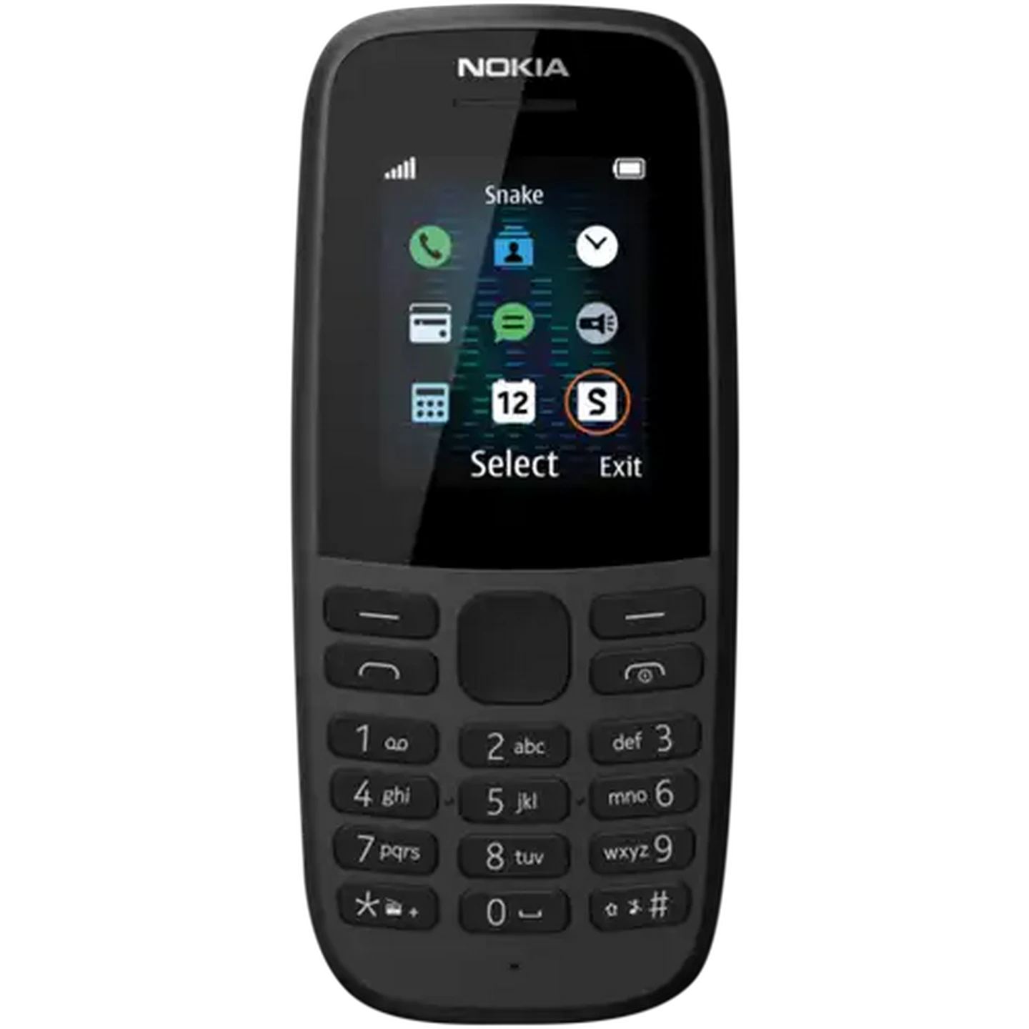 Image of Nokia 105 Black Dual SIM Cellphone 4MB