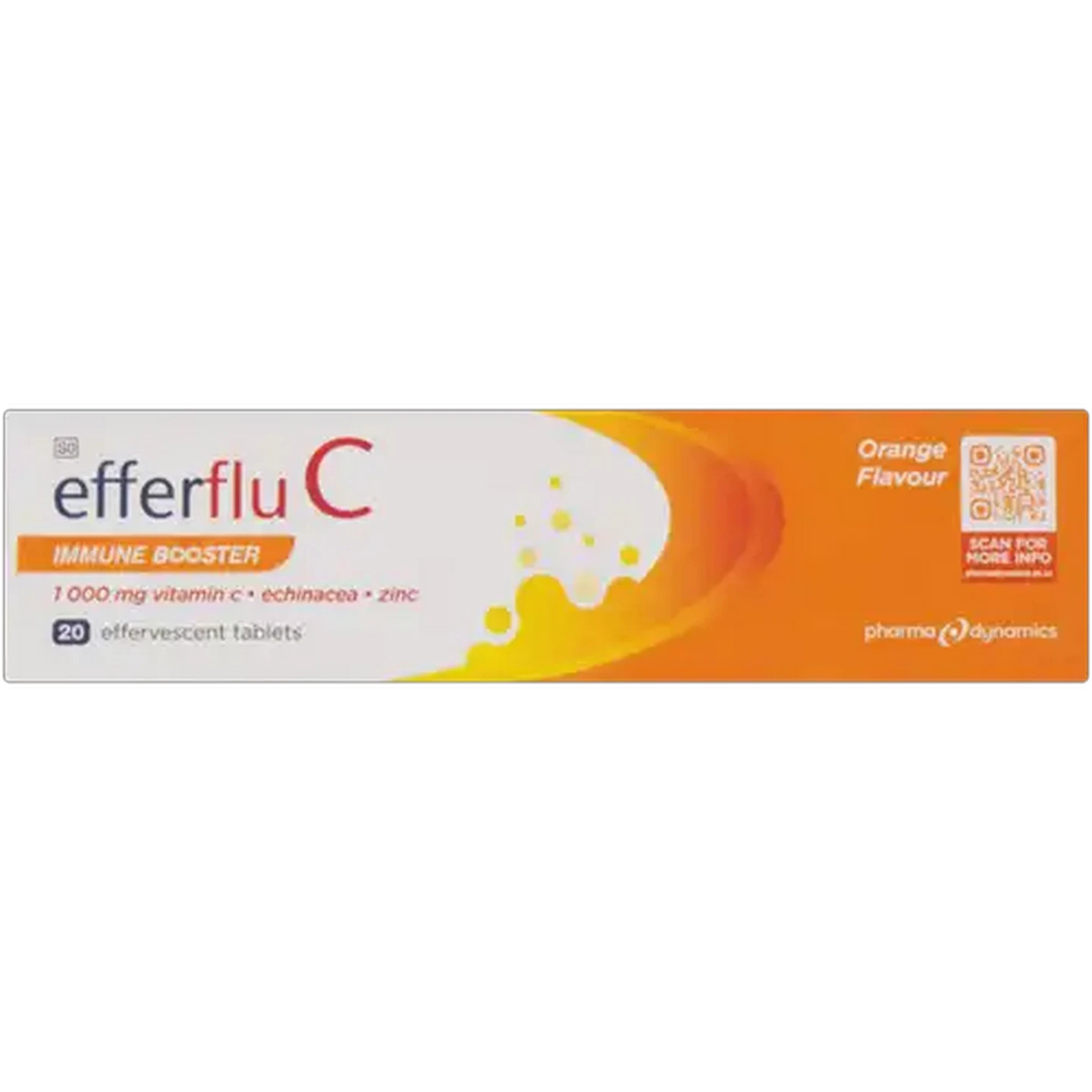 Image of Efferflu C Orange Flavour Immune Booster Effervescent Tablets 20 Pack