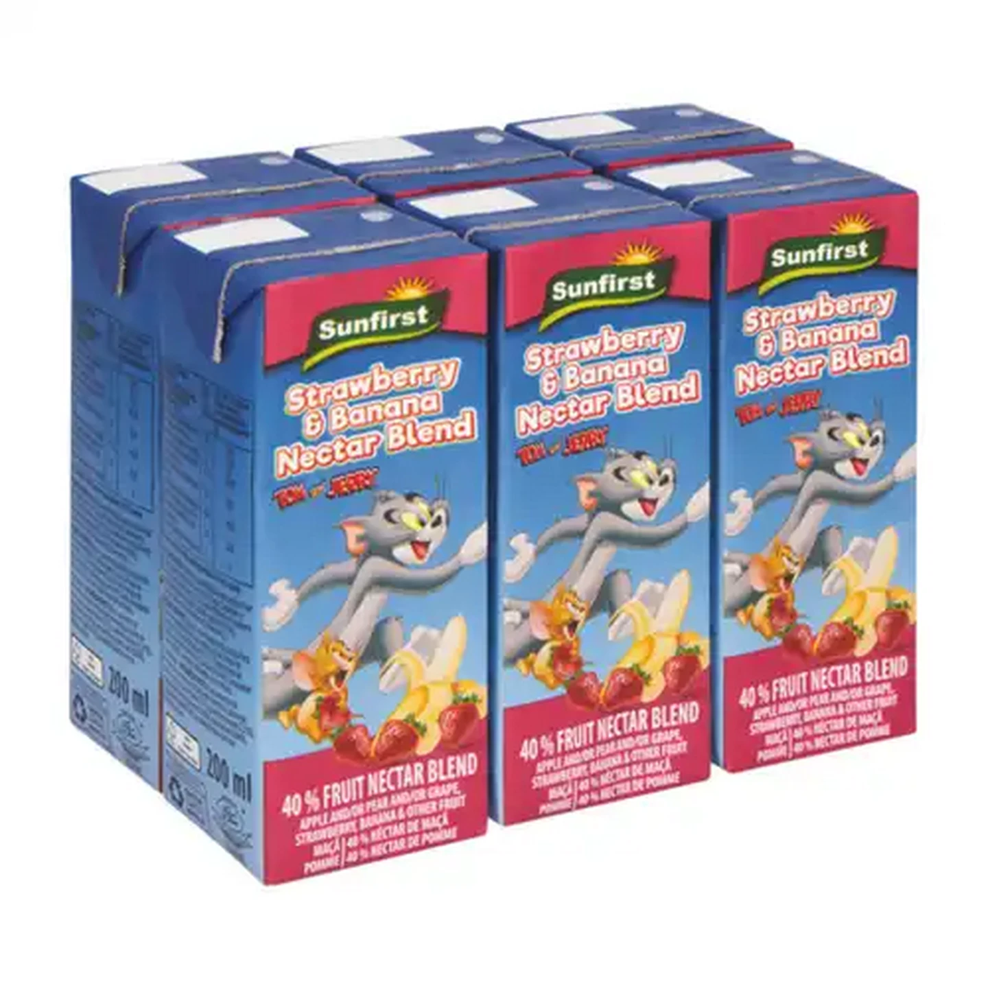 Image of Sunfirst Strawberry & Banana Nectar Blend 6 x 200ml