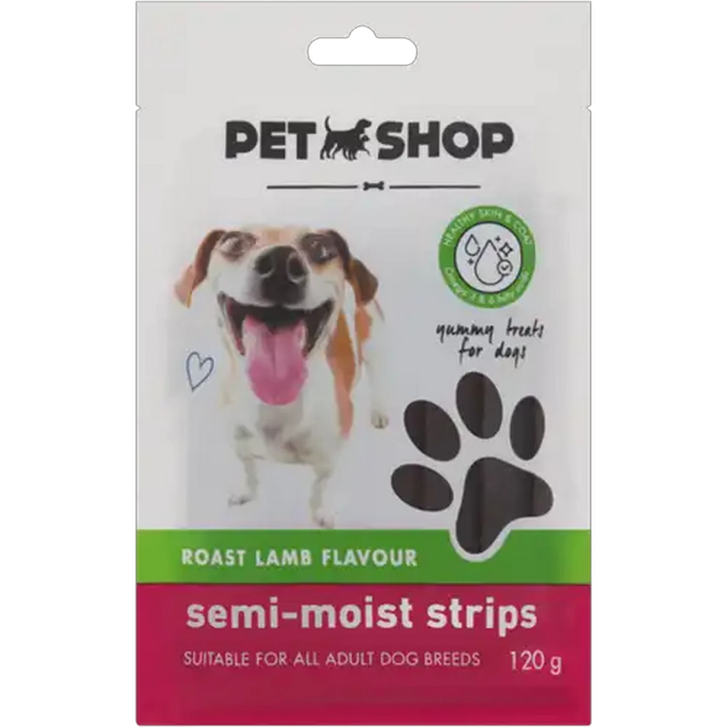 Image of Petshop Roast Lamb Flavour Semi-Moist Dog Treat Strips 120g