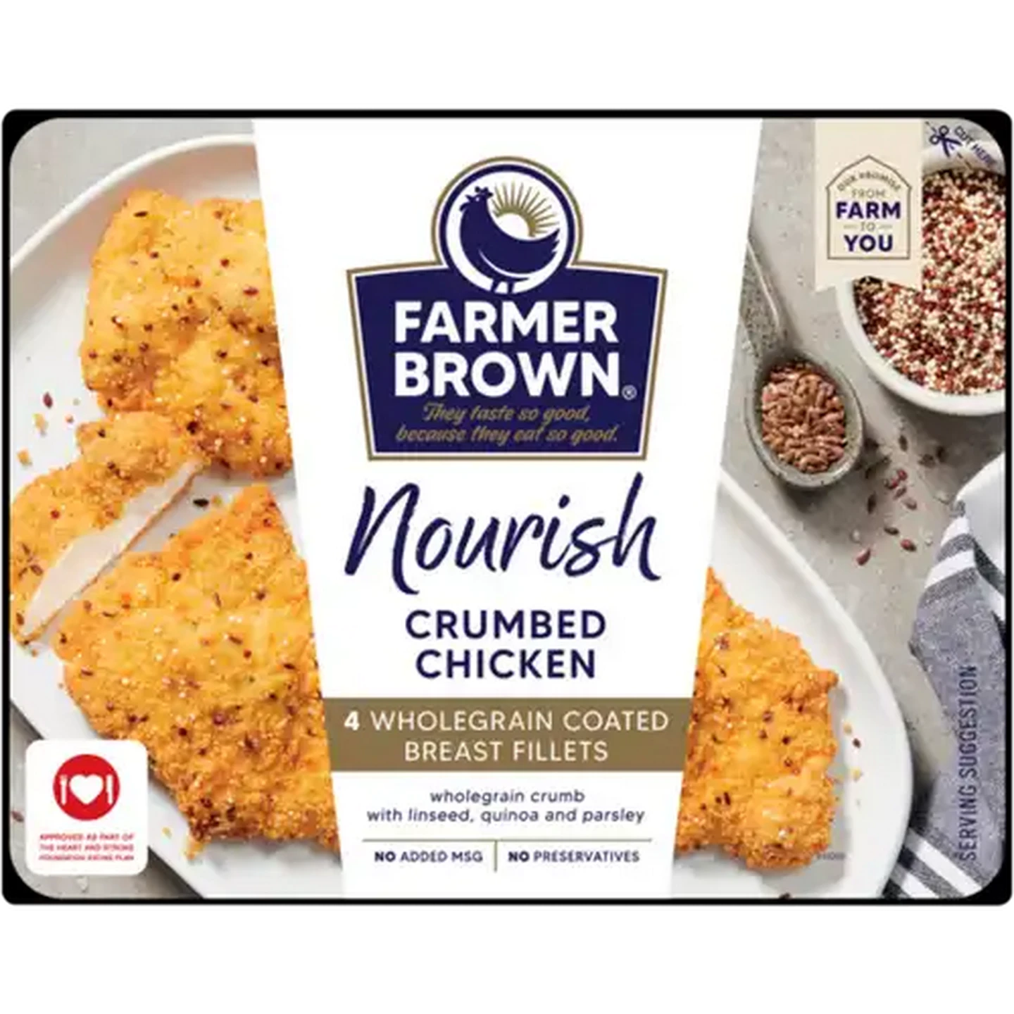 Image of Farmer Brown Nourish Wholegrain Coated Chicken Breast Fillets 360g