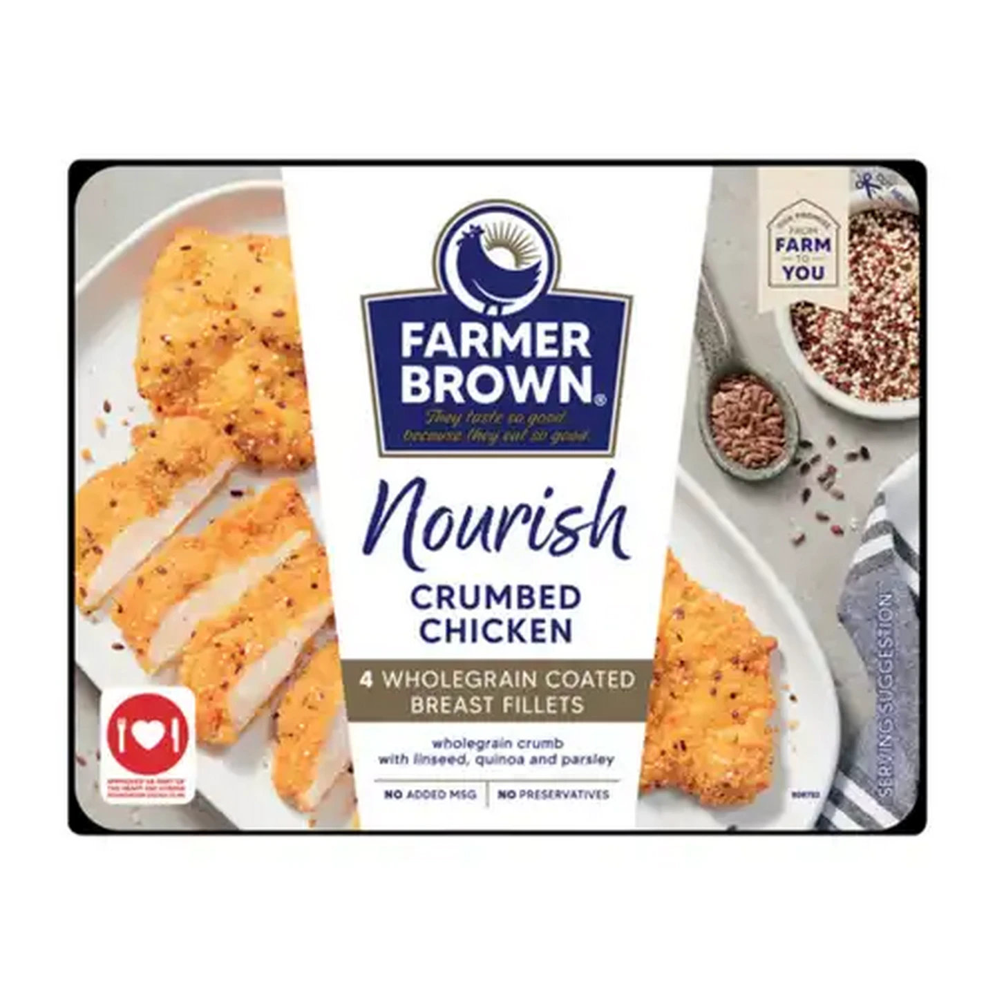Image of Farmer Brown Nourish Wholegrain Coated Chicken Breast Fillets 360g