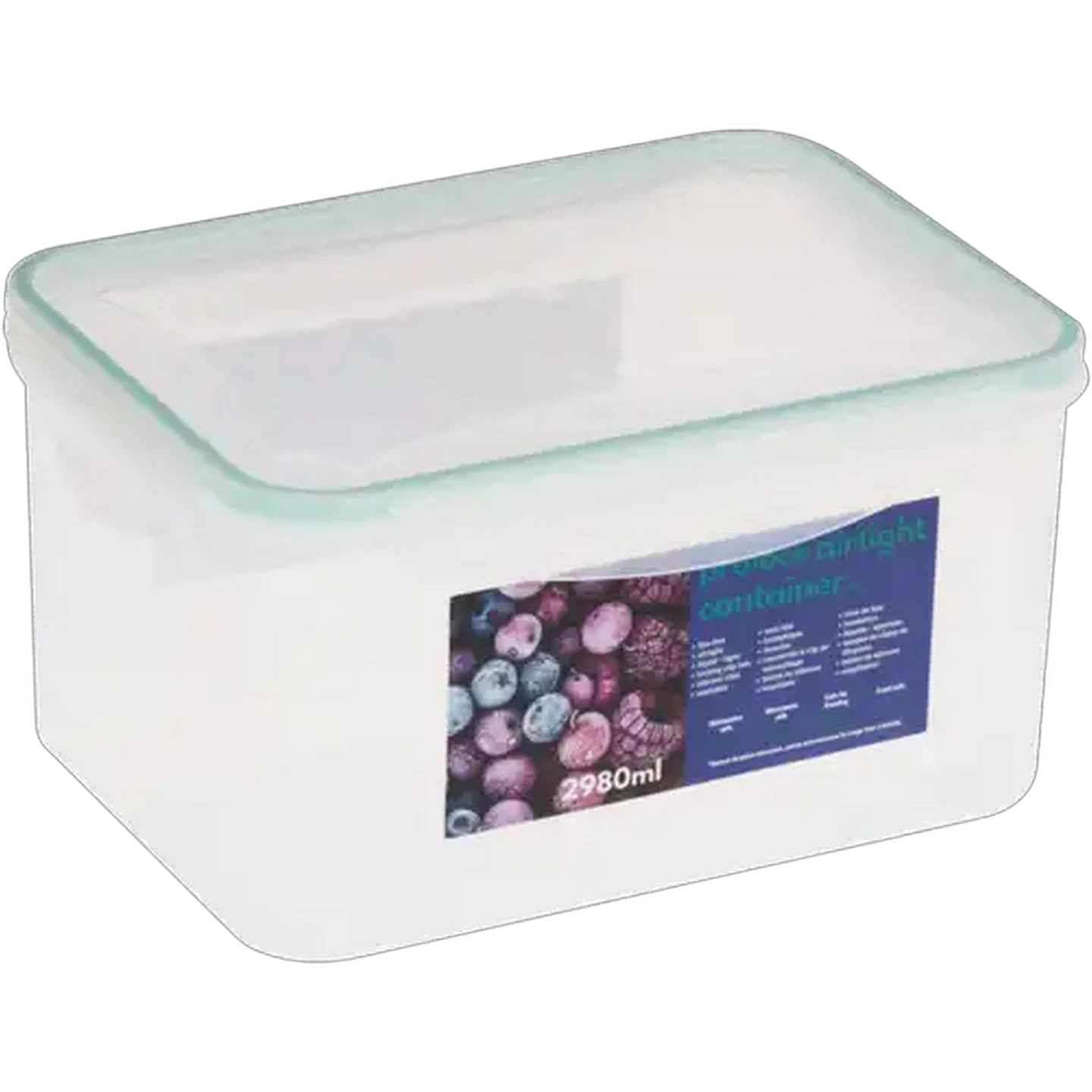 Image of Prolock Plastic Tall Rectangular Air-Tight Container 2980ml