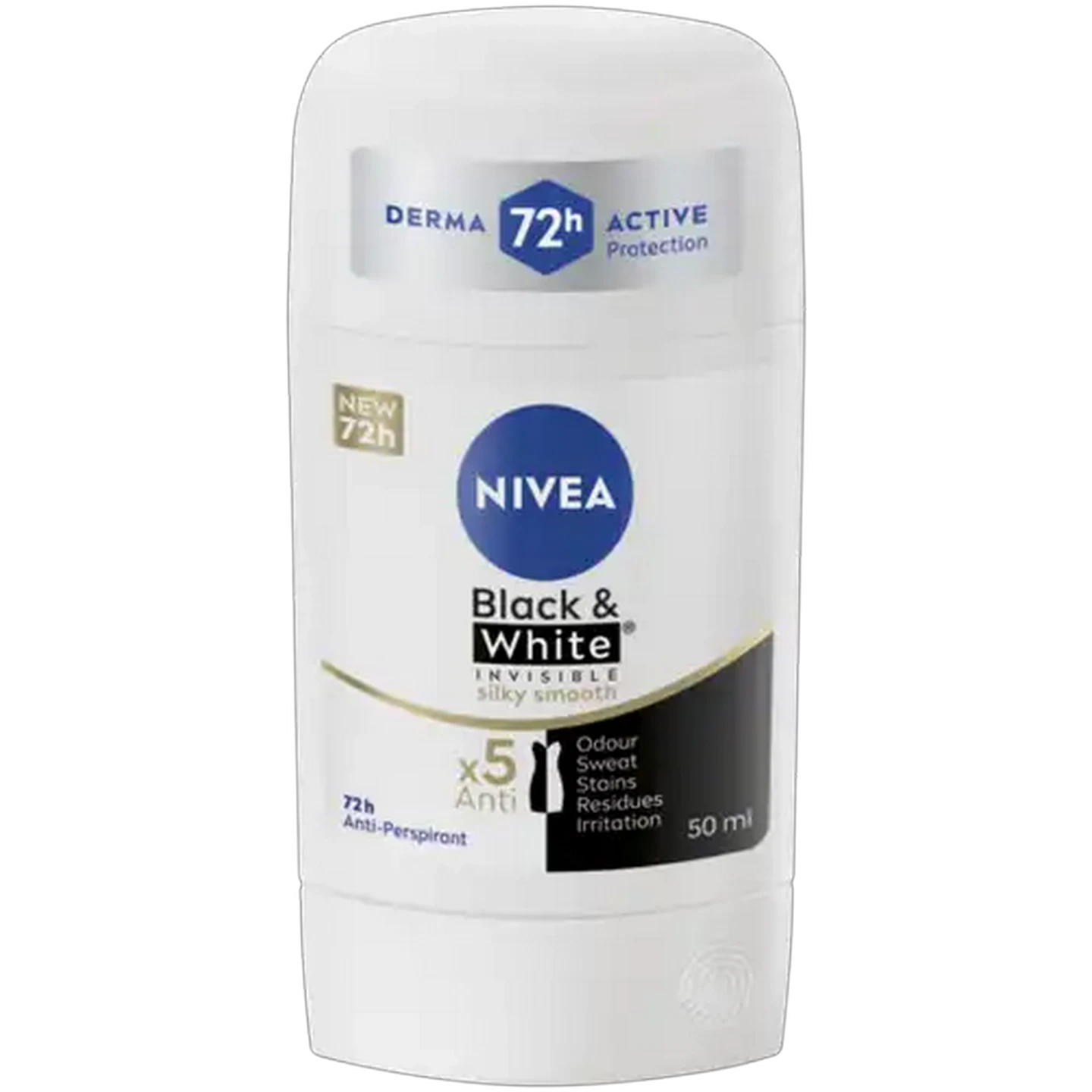 Image of NIVEA Black & White Invisible Silky Smooth Anti-Perspirant Stick 50ml