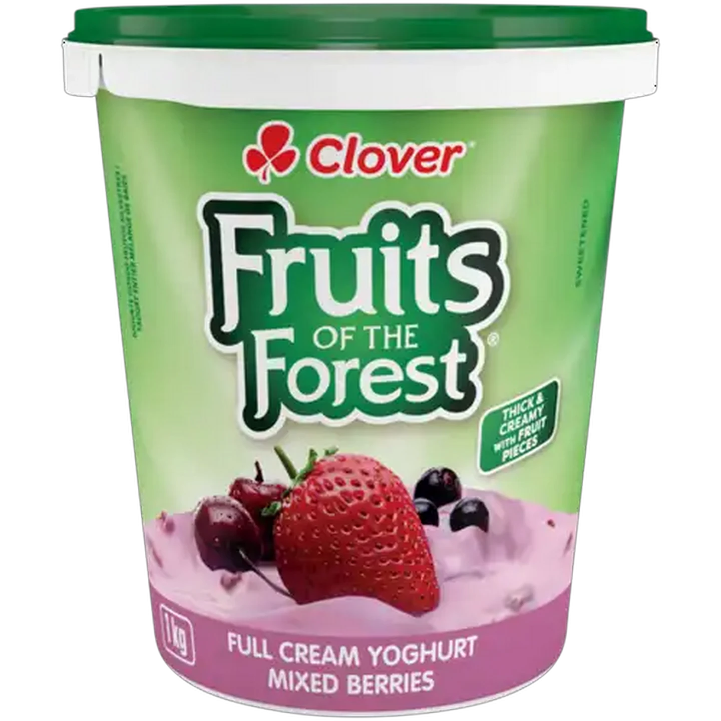 Image of Clover Fruits of the Forest Mixed Berries Full Cream Yoghurt 1kg